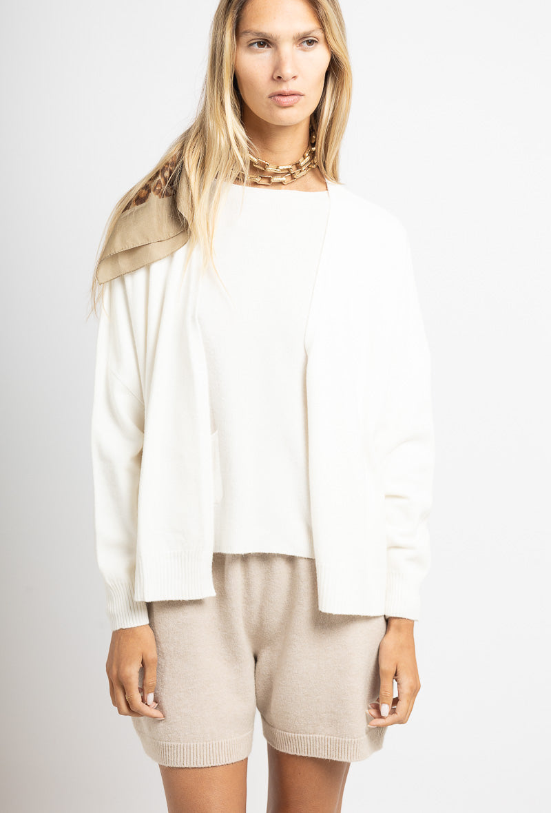 Gilet court en maille sans couture