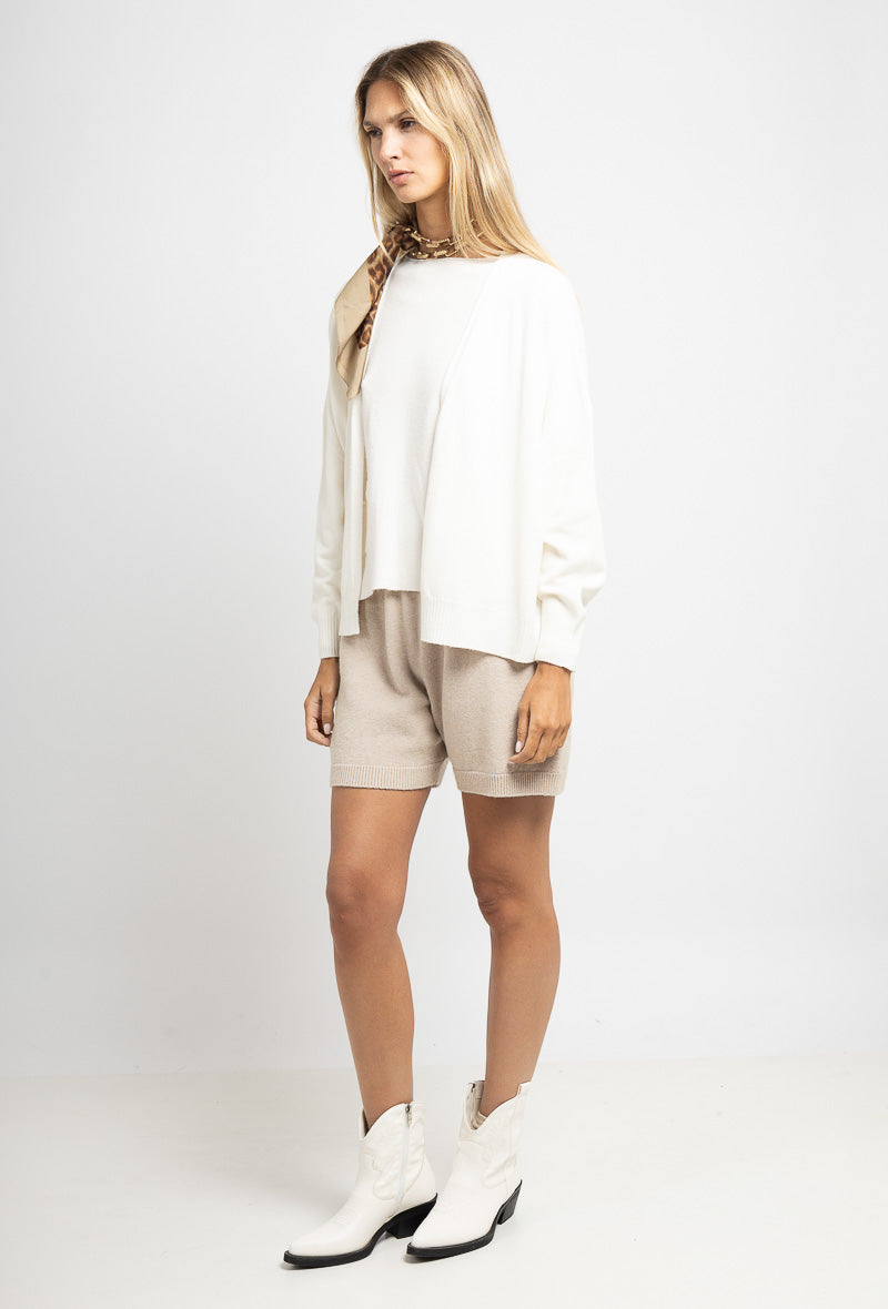 Gilet court en maille sans couture