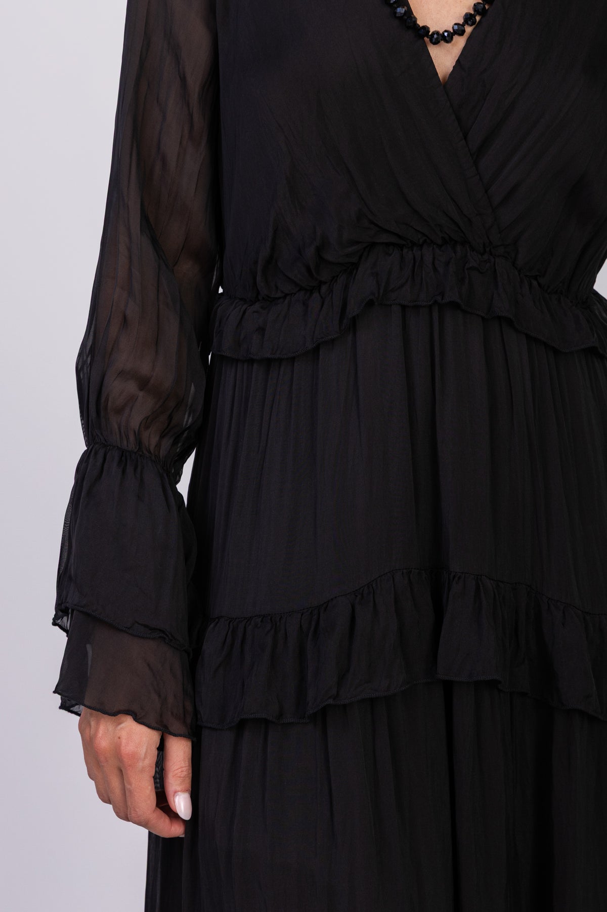 Flowy ruffled maxi dress
