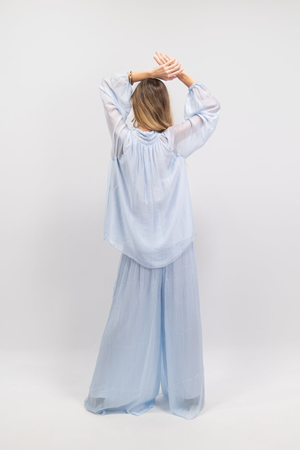 Blouse col lavallière soie