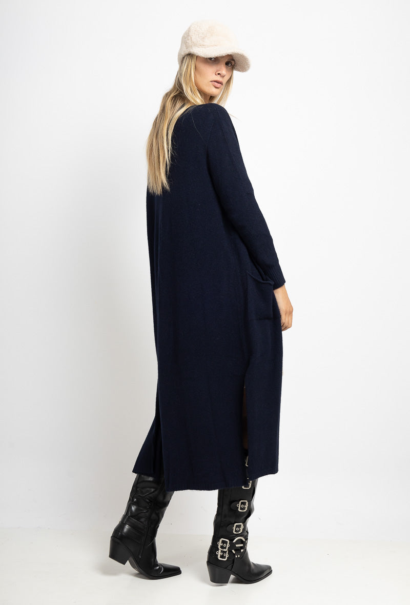 Cardigan long en maille
