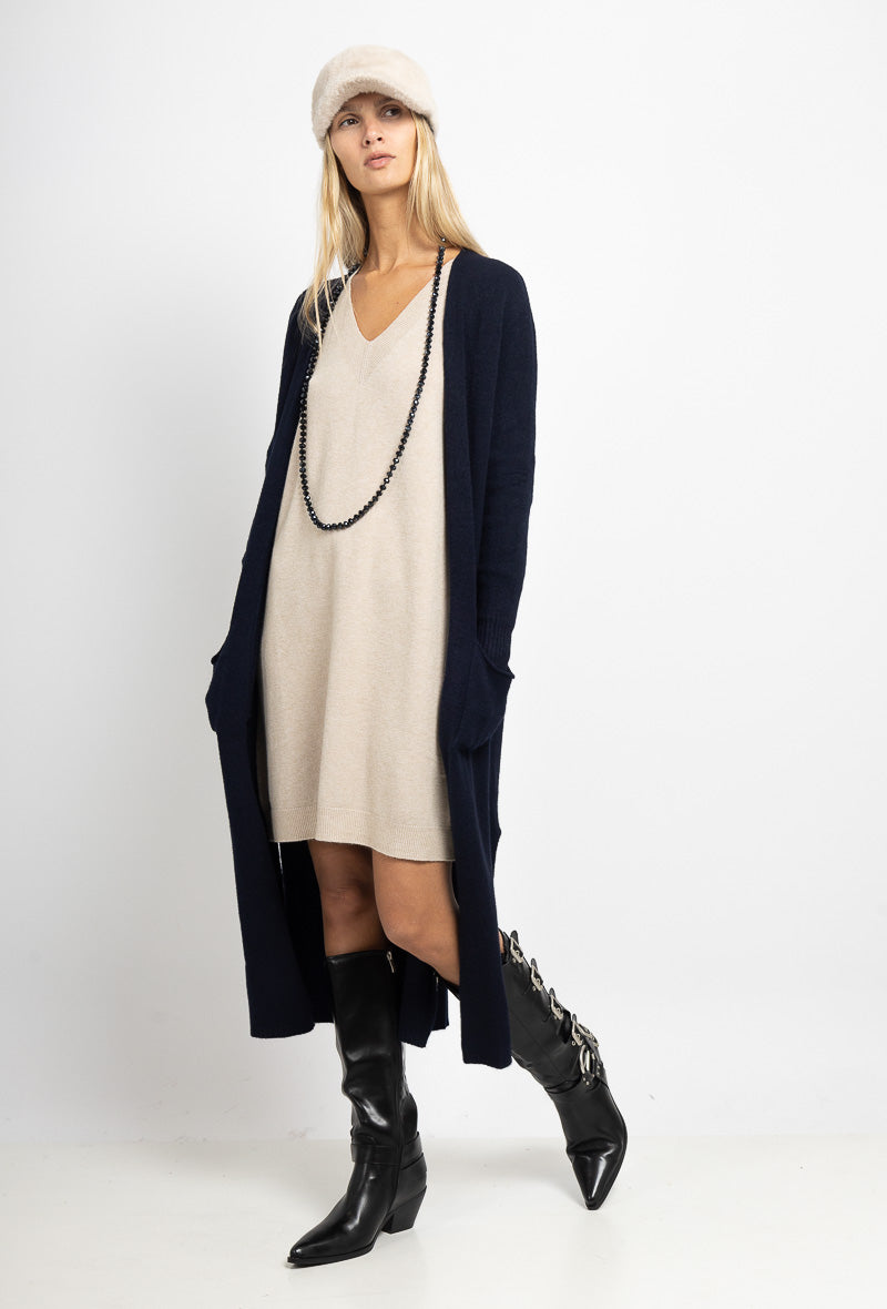 Cardigan long en maille