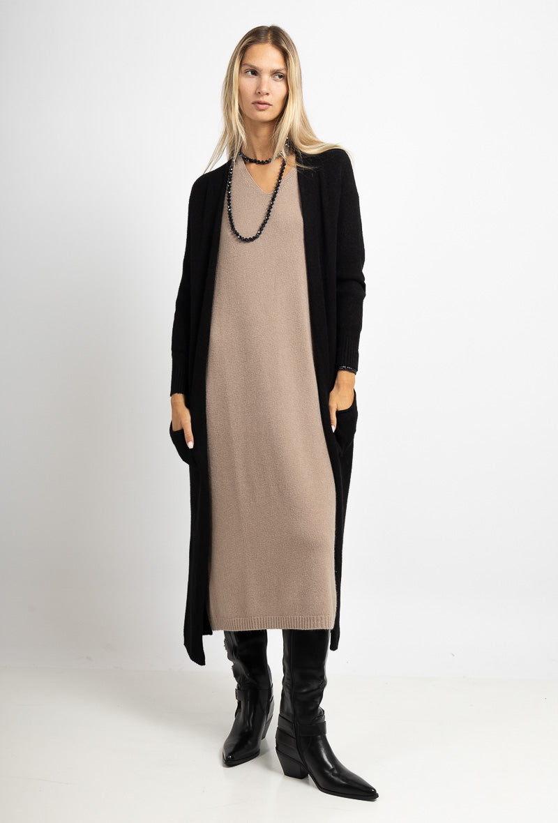 Cardigan long en maille