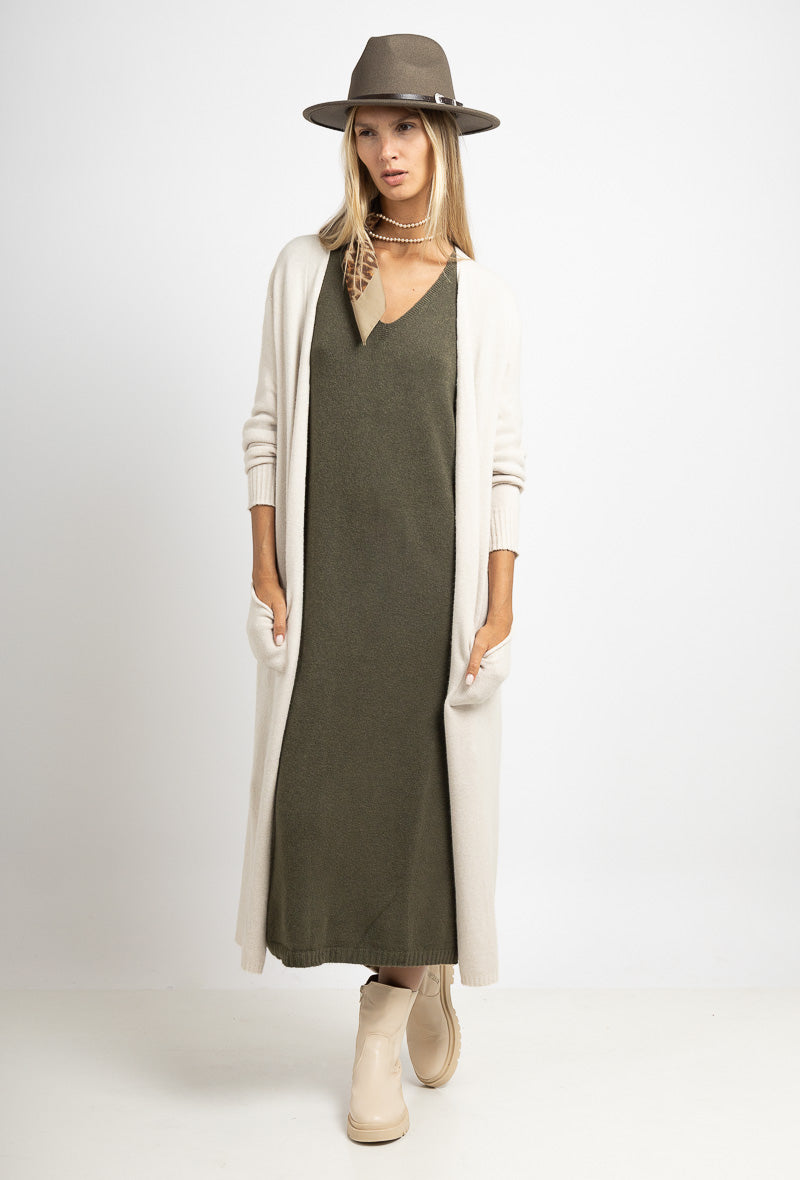 Cardigan long en maille