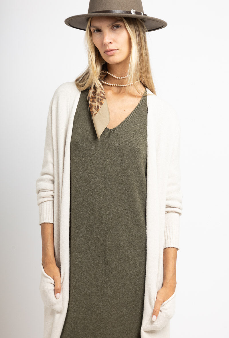 Cardigan long en maille