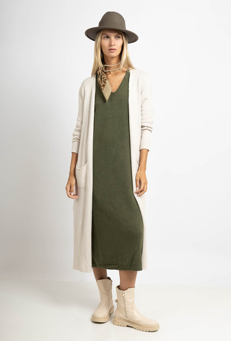 Cardigan long en maille