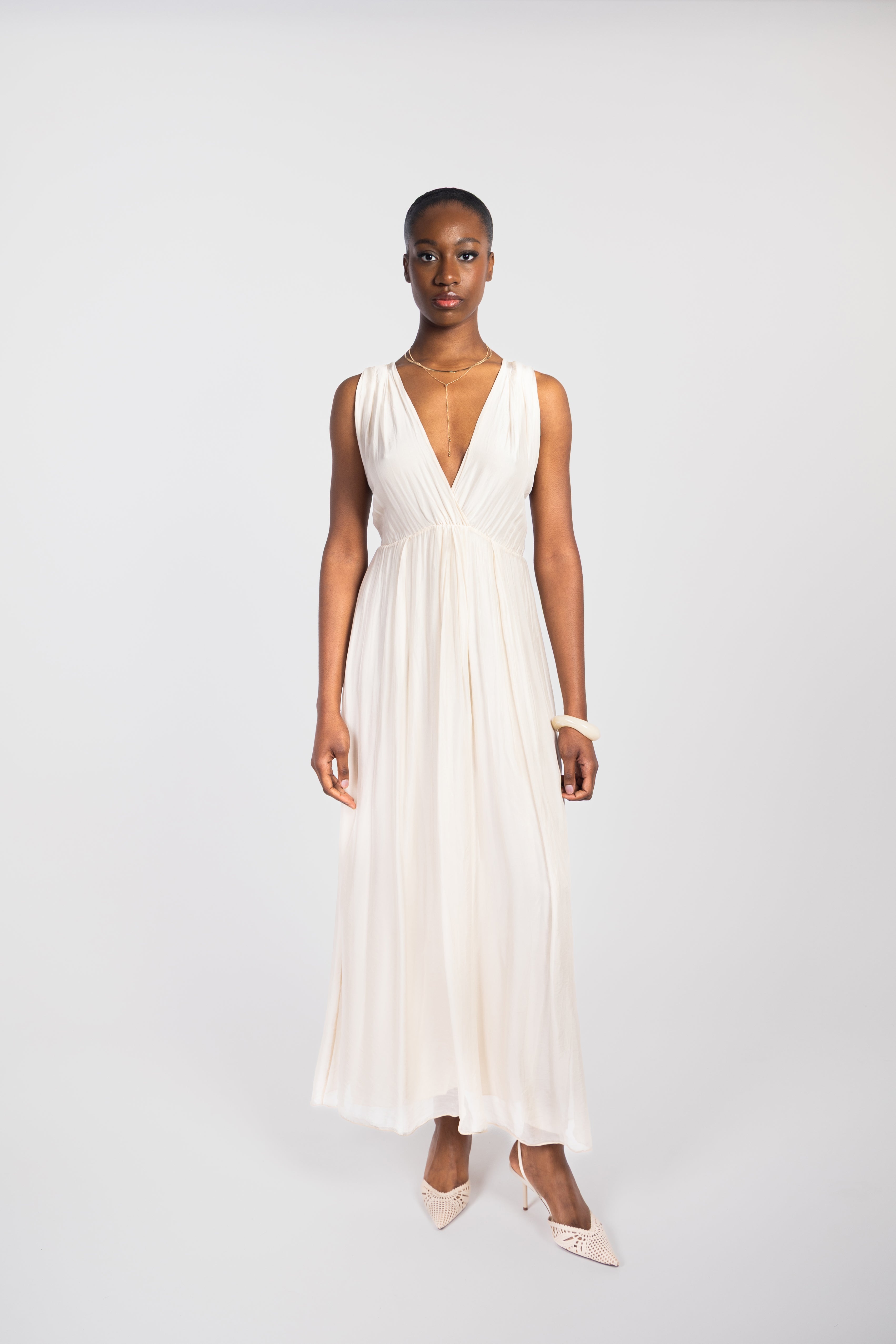 Long dress with detailing