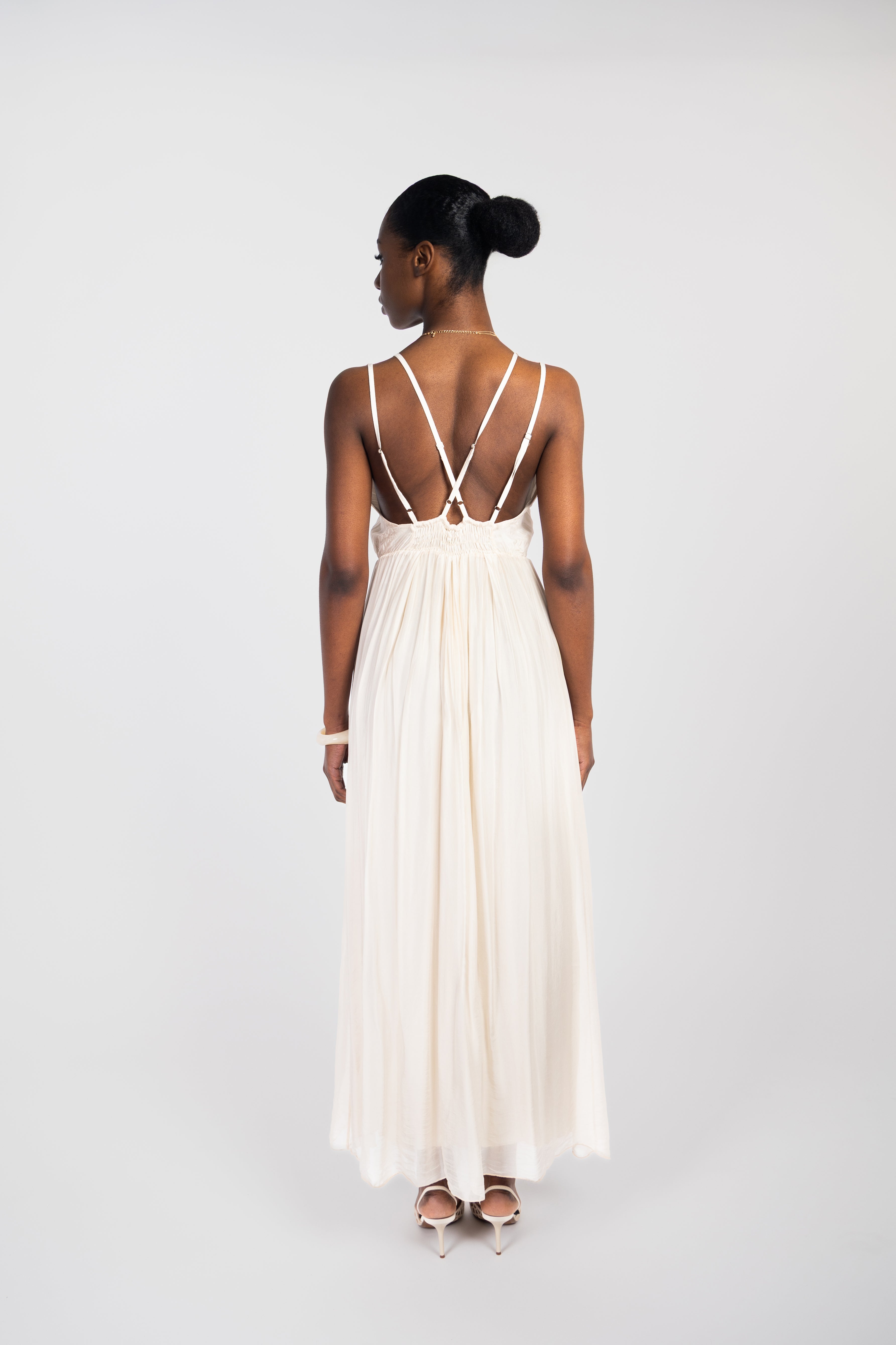 Long dress with detailing