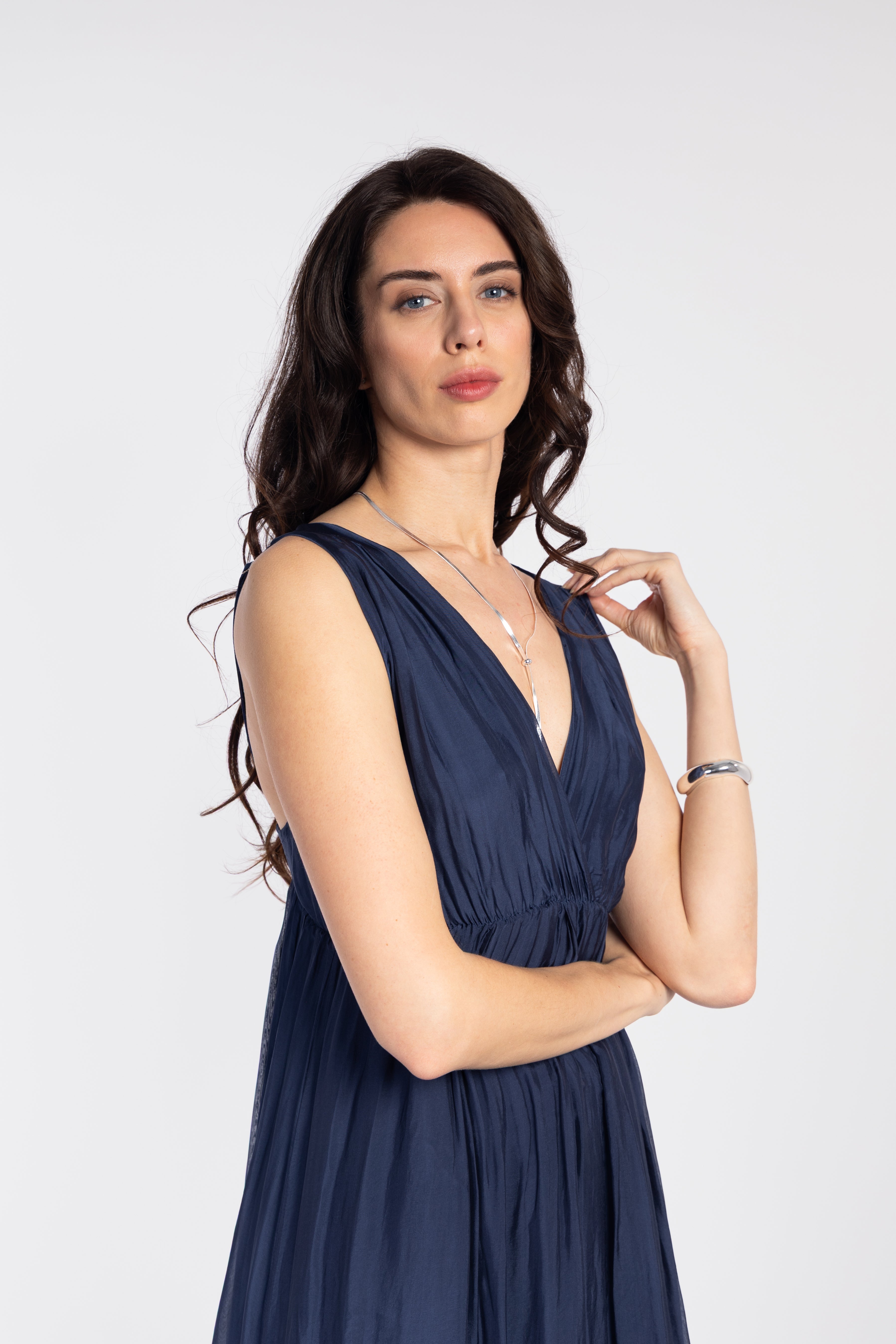 Long dress with detailing