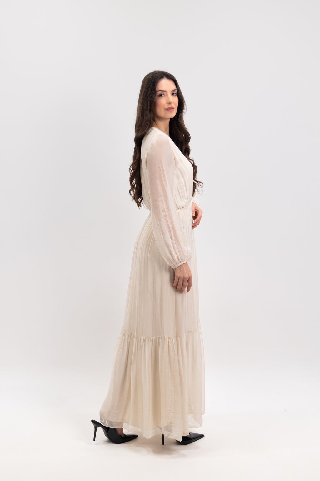 Long silk dress