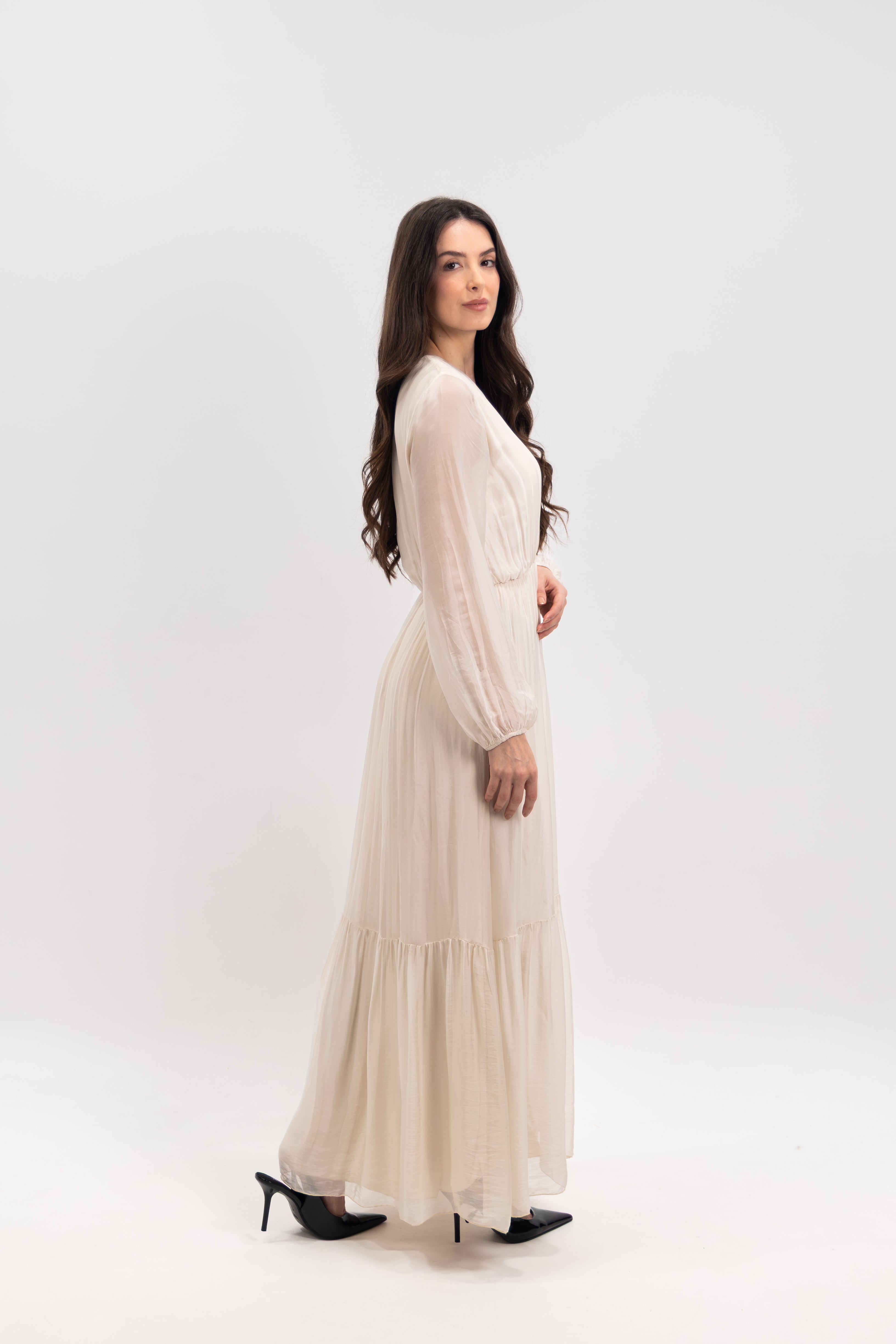 Long silk dress