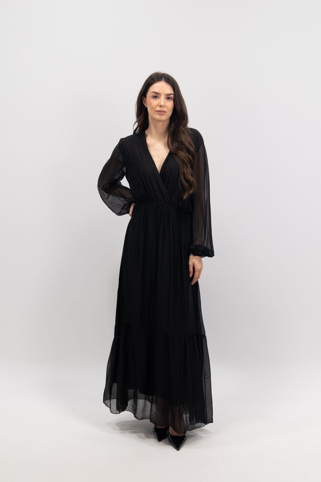 Long silk dress