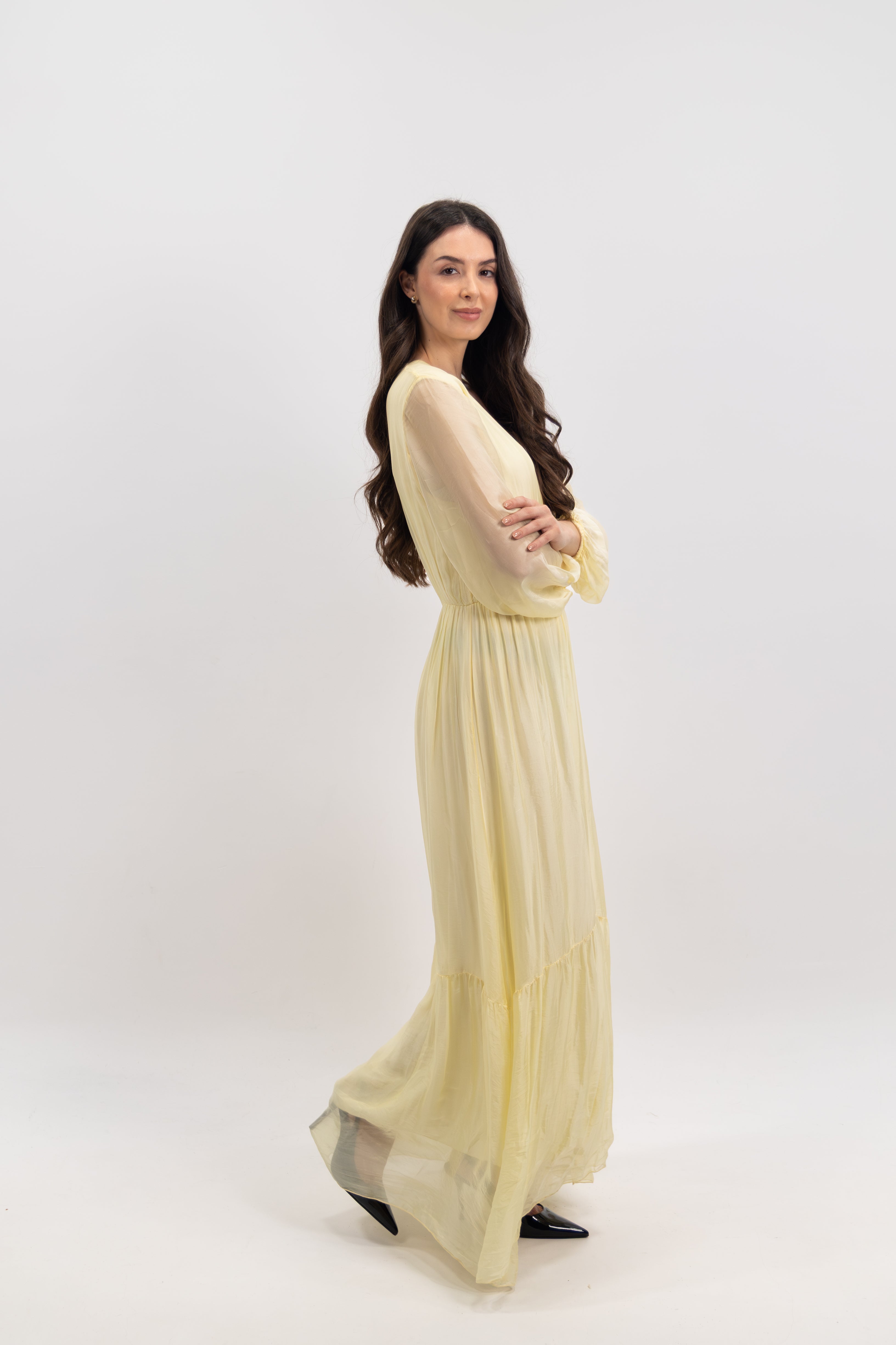 Long silk dress