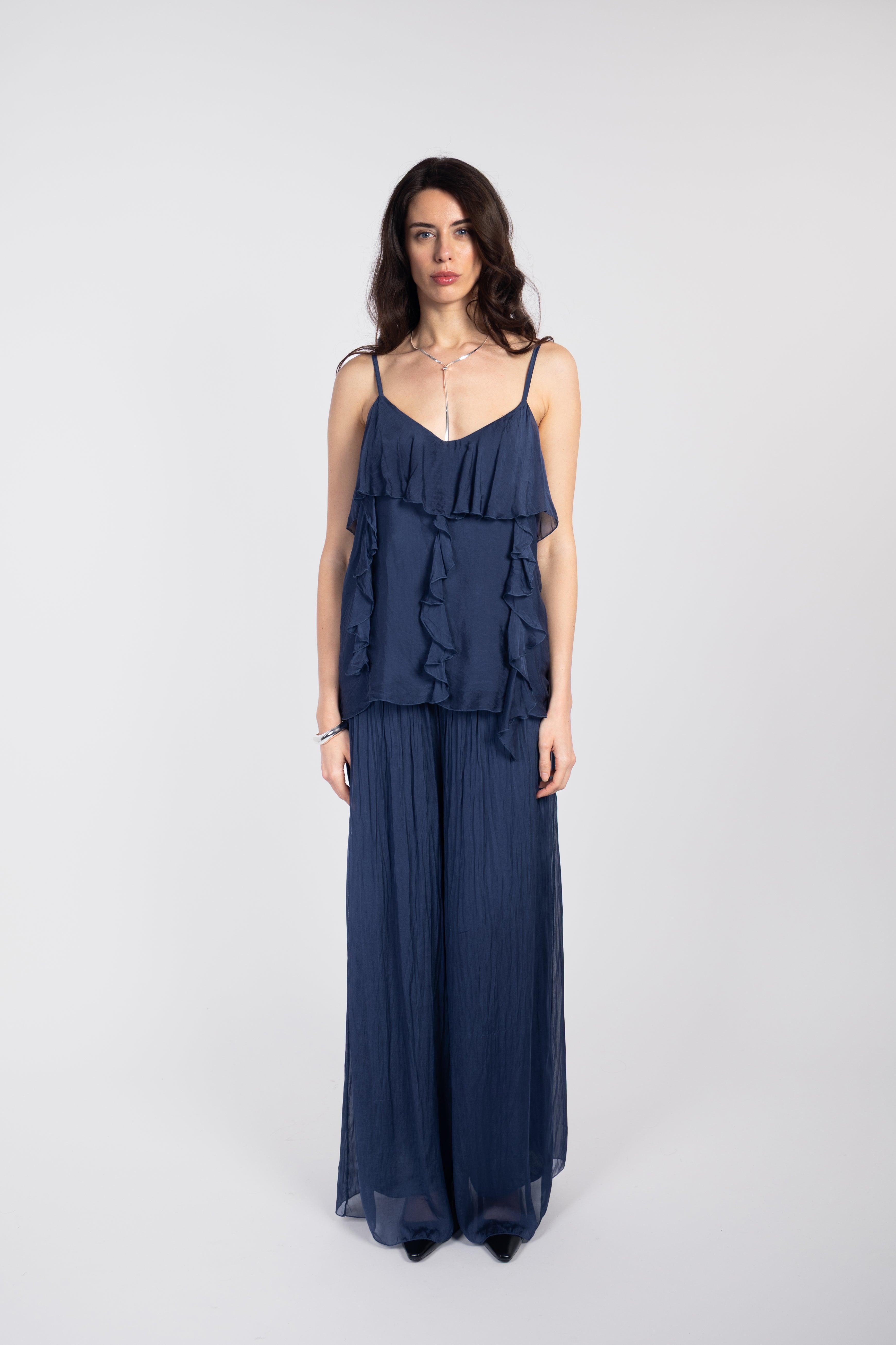 Silk trousers