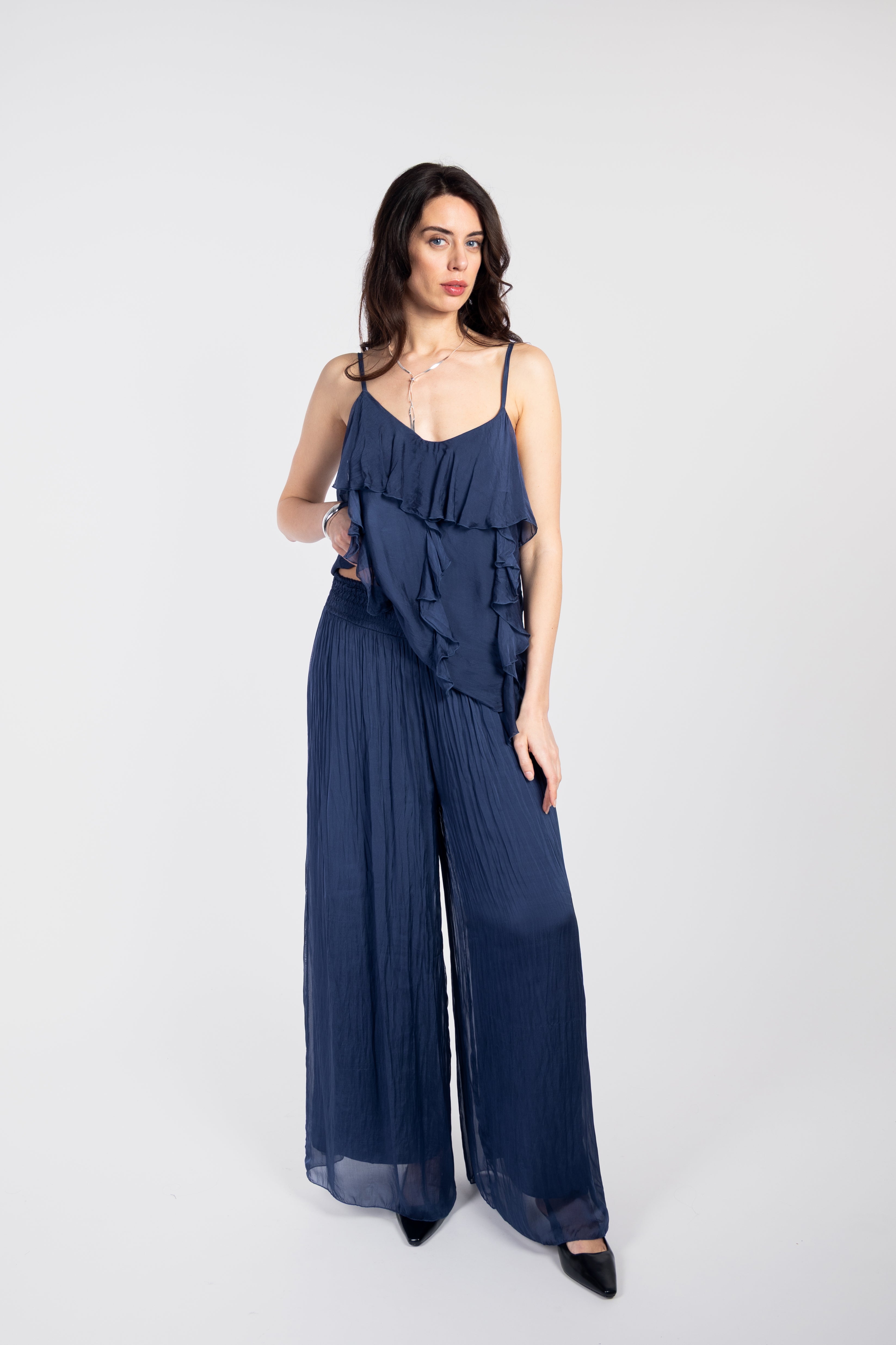 Silk trousers