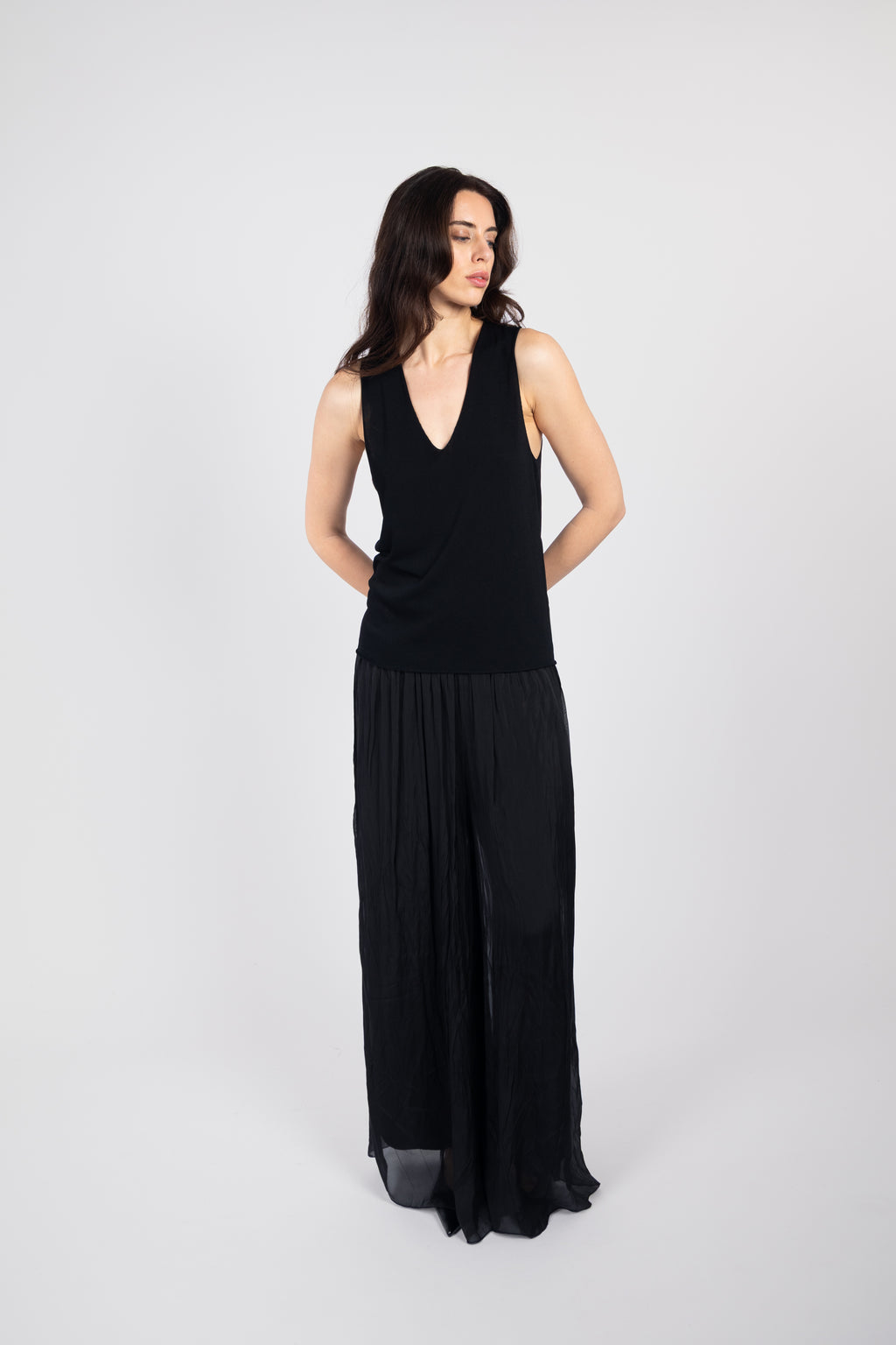Silk trousers
