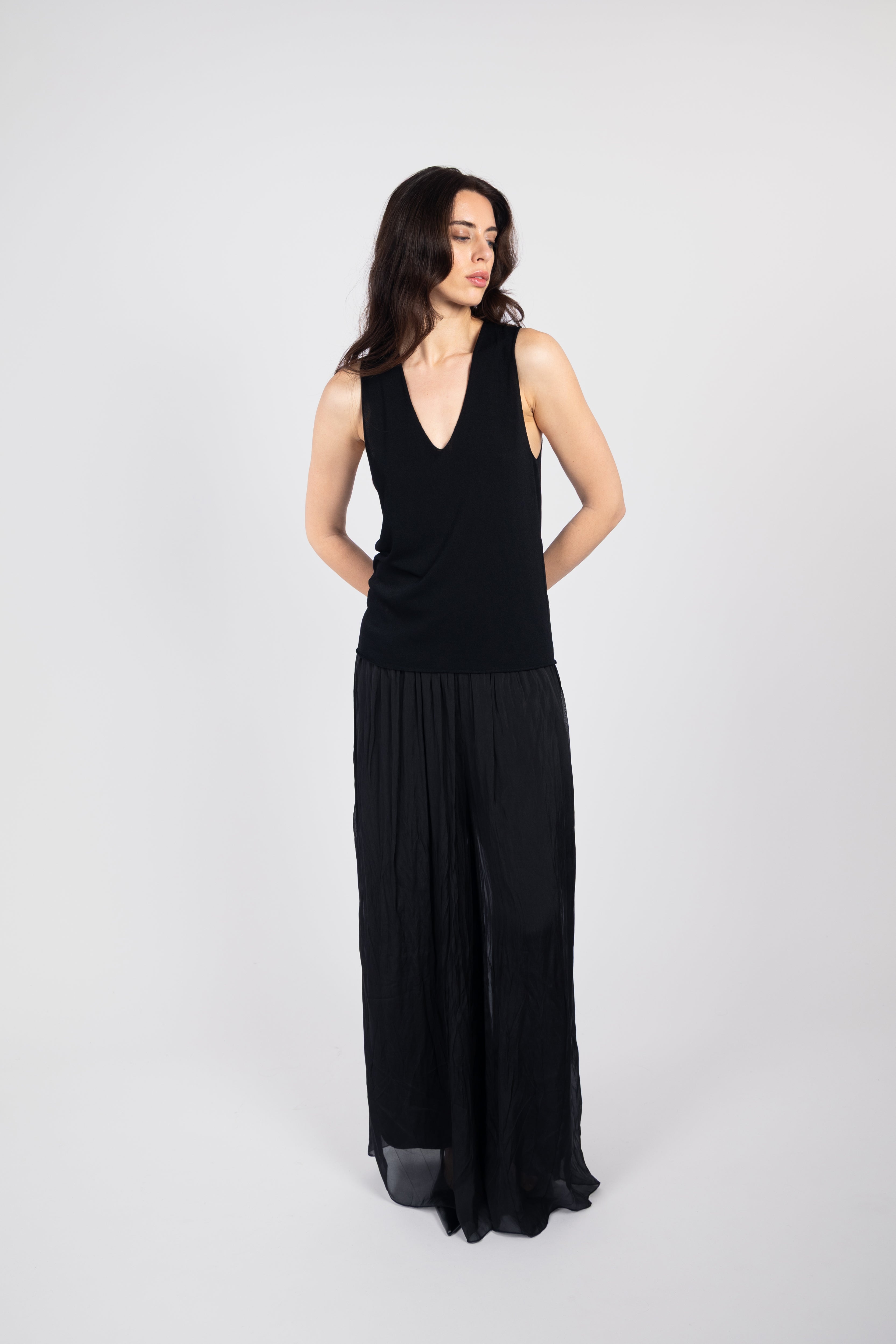 Silk trousers