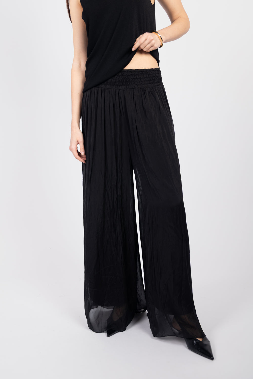 Silk trousers
