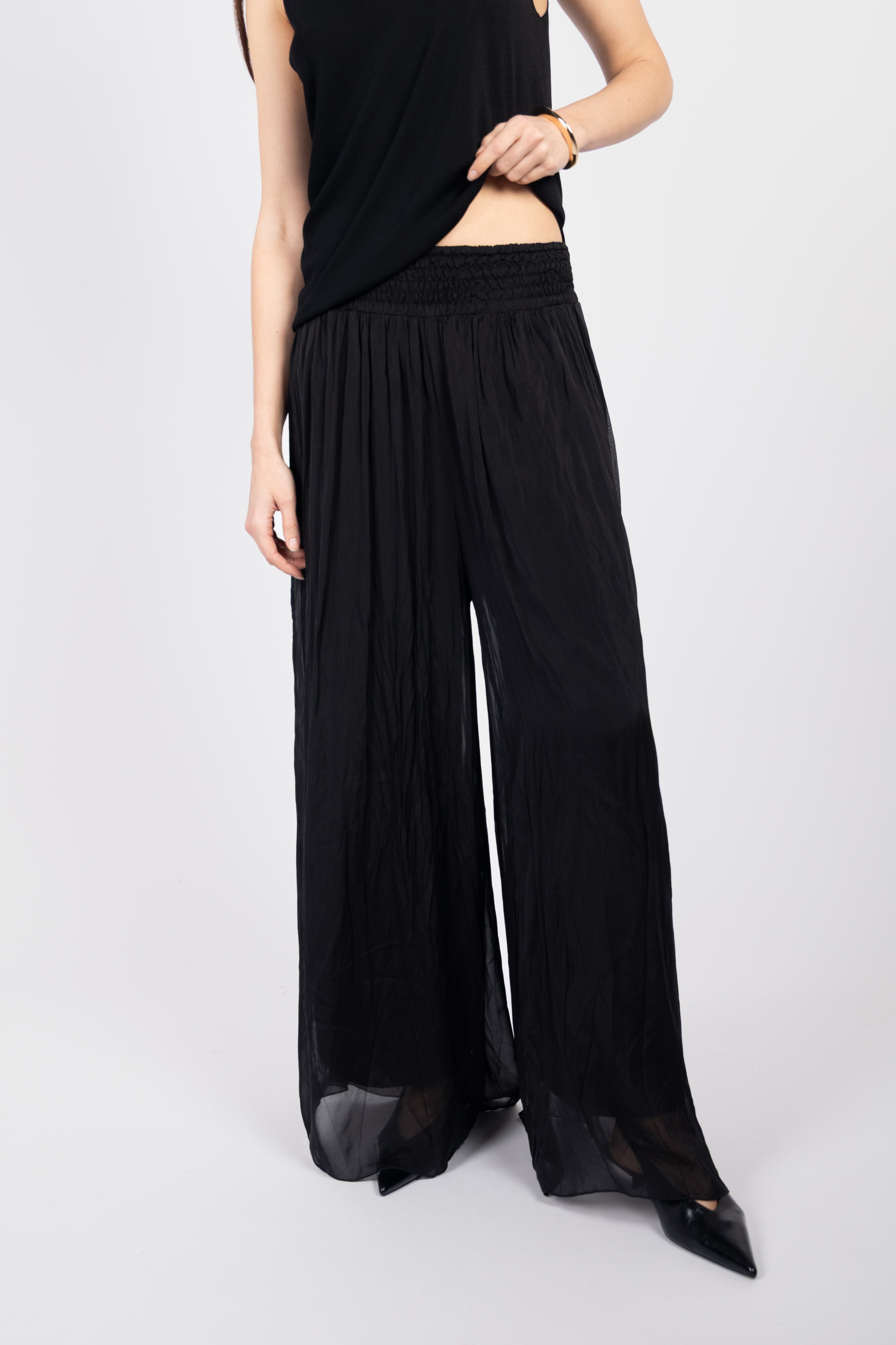 Silk trousers