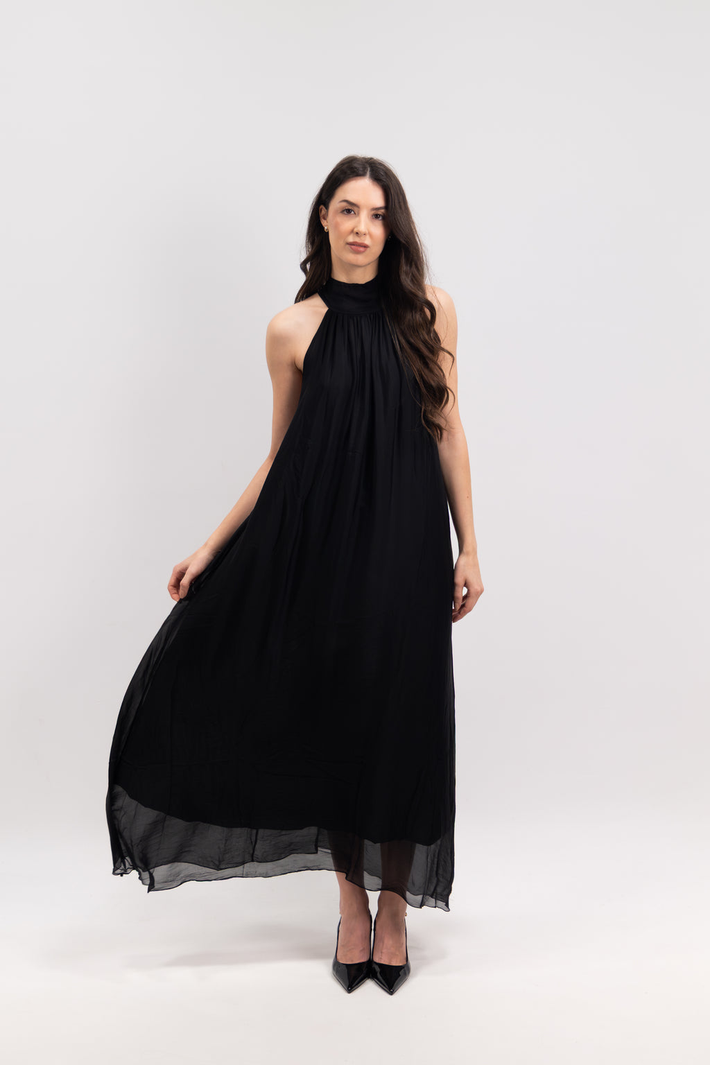 Long silk dress