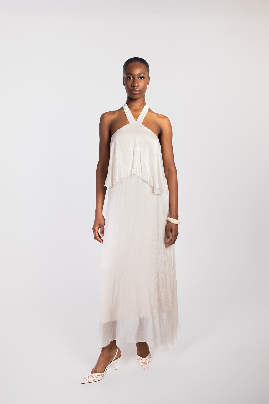 Robe longue fluide dos nu