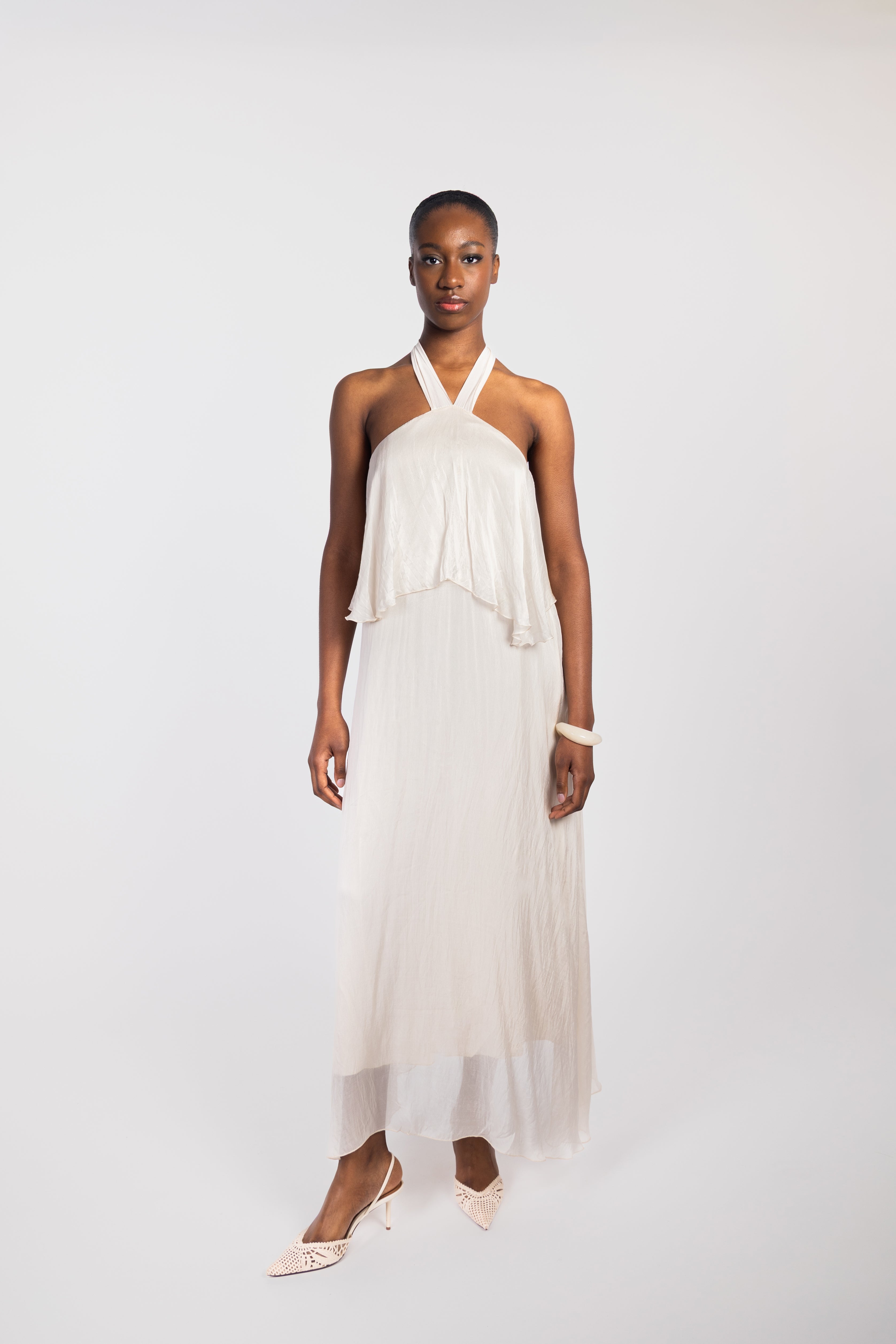 Robe longue fluide dos nu