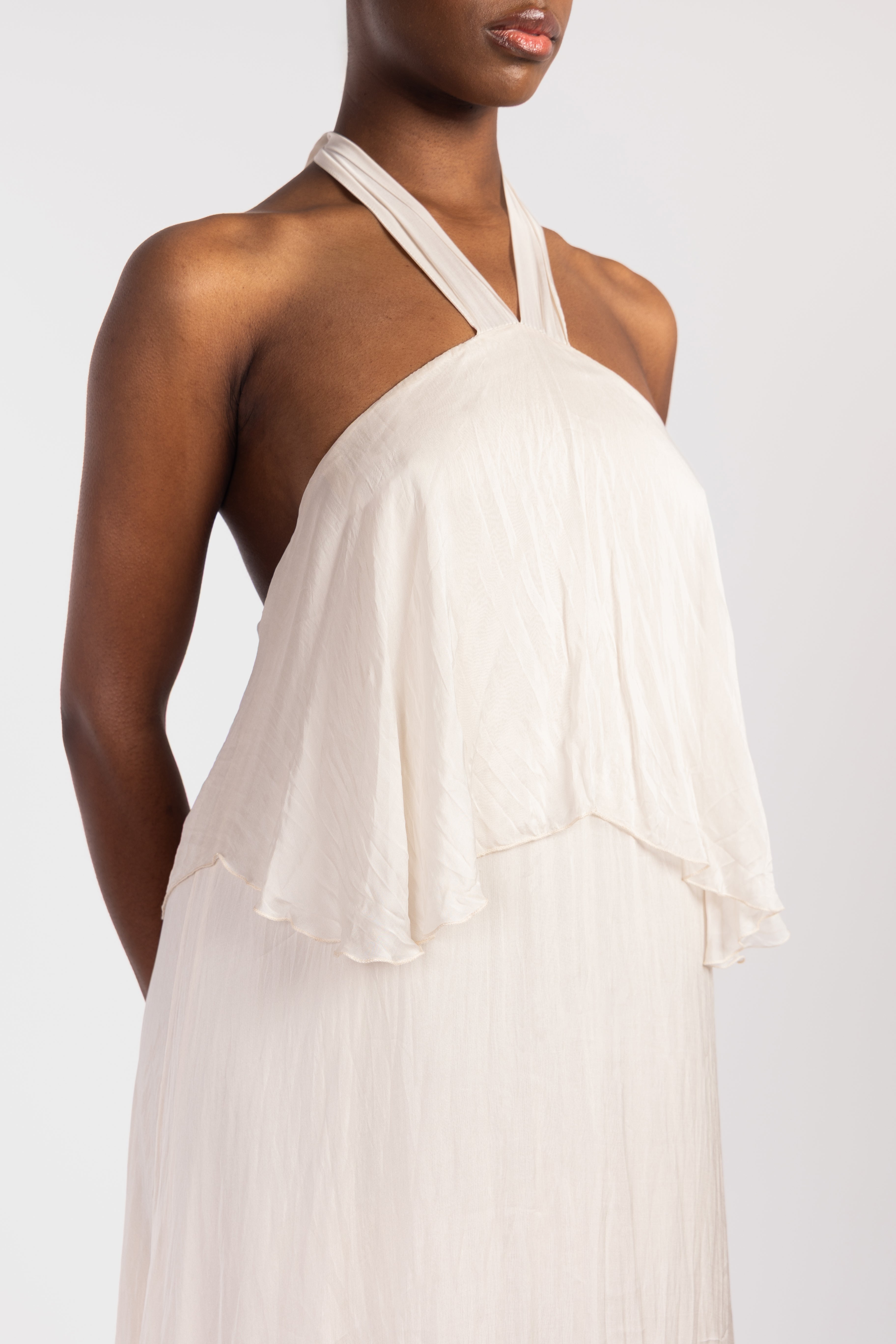 Robe longue fluide dos nu