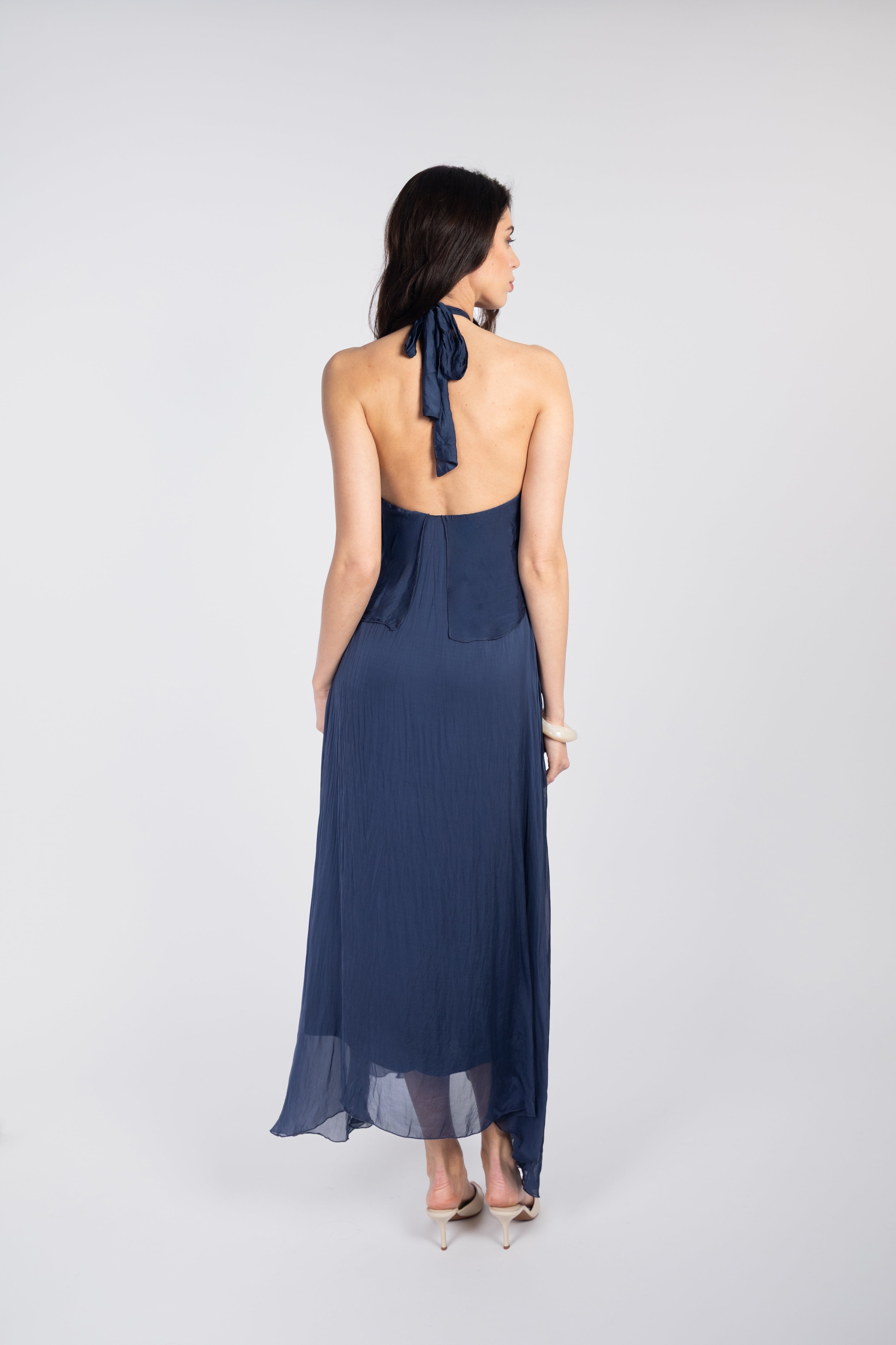 Robe longue fluide dos nu
