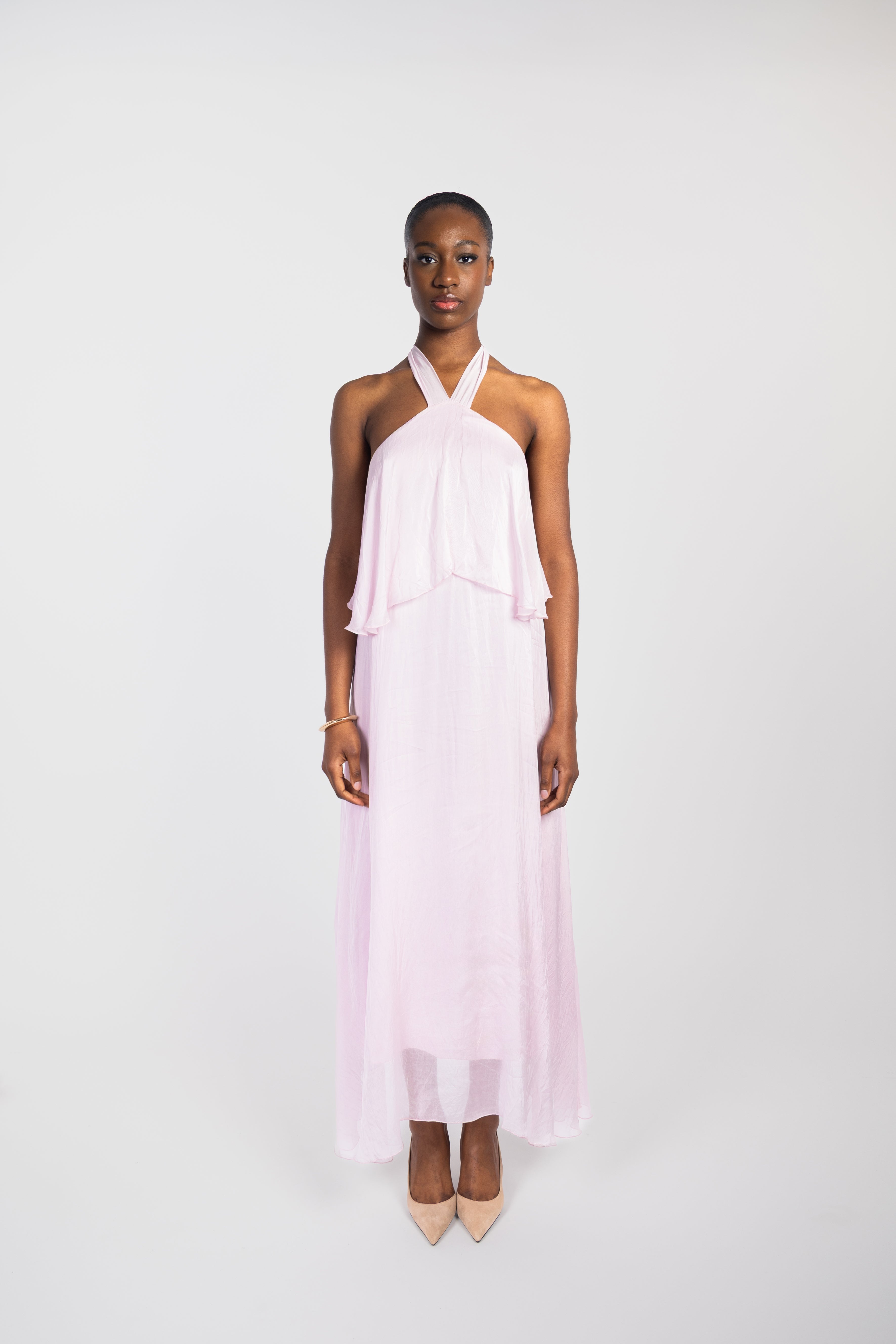 Robe longue fluide dos nu