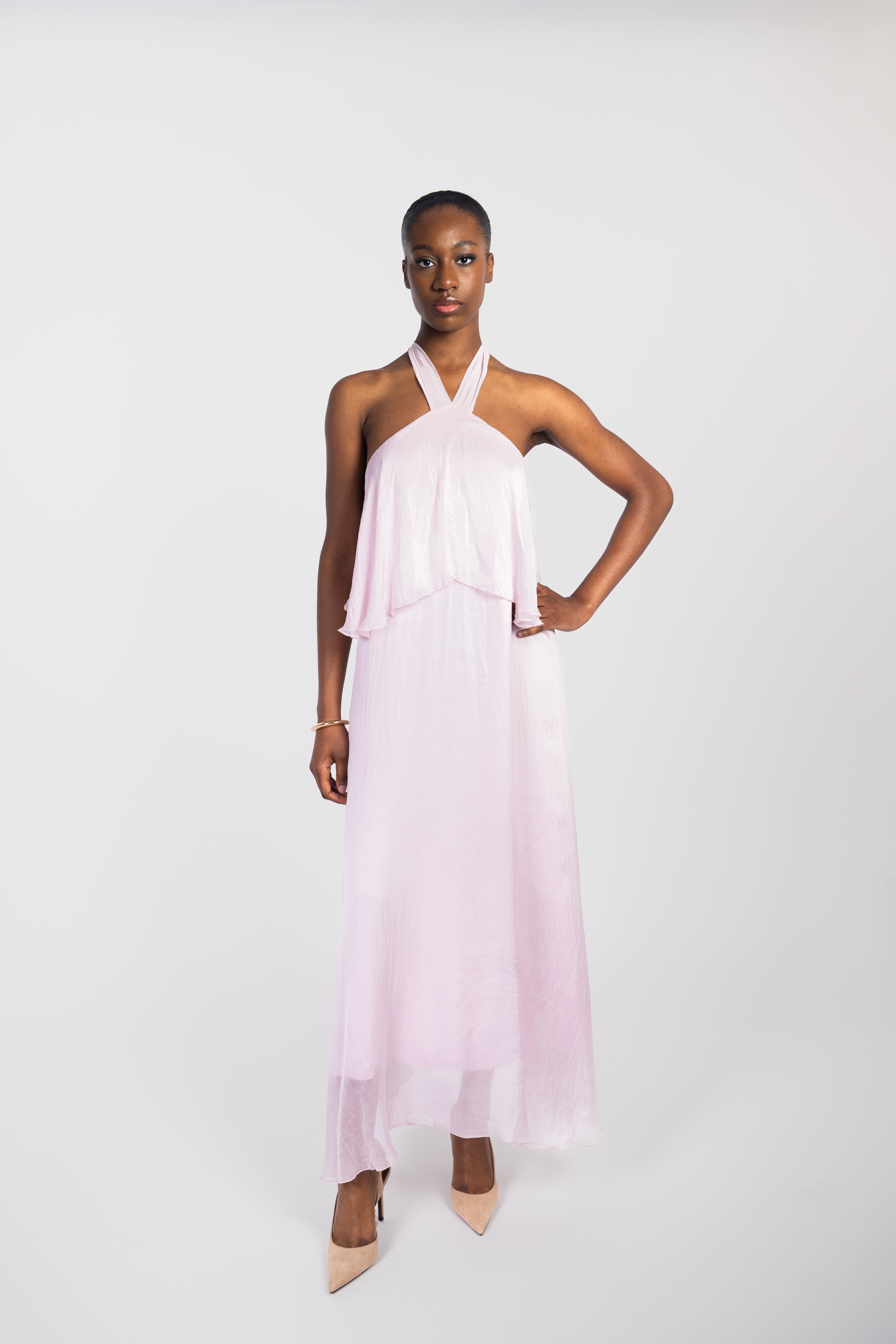 Robe longue fluide dos nu