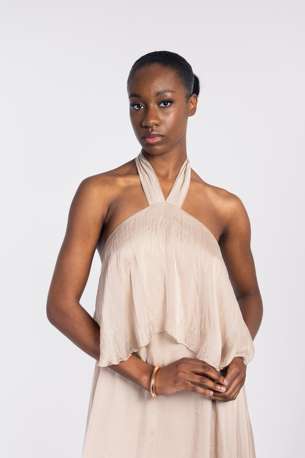 Robe longue fluide dos nu