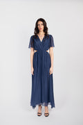 Flowy long dress with cut-outs