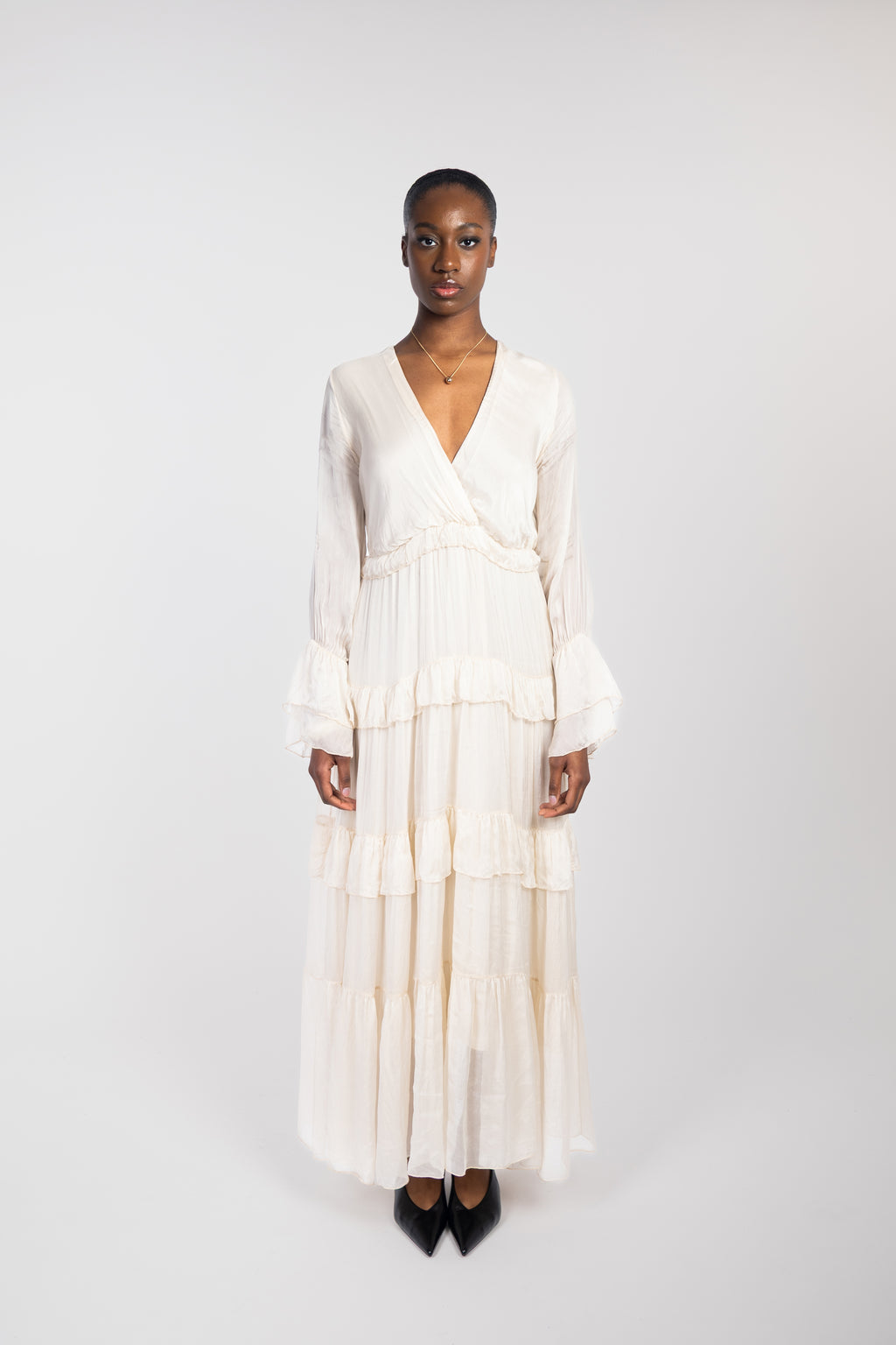 Flowy ruffled maxi dress