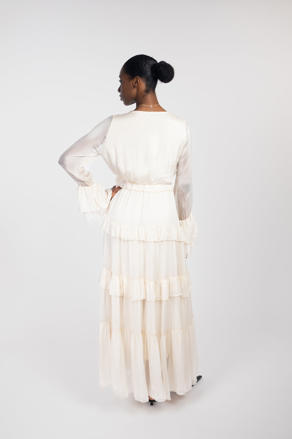 Flowy ruffled maxi dress
