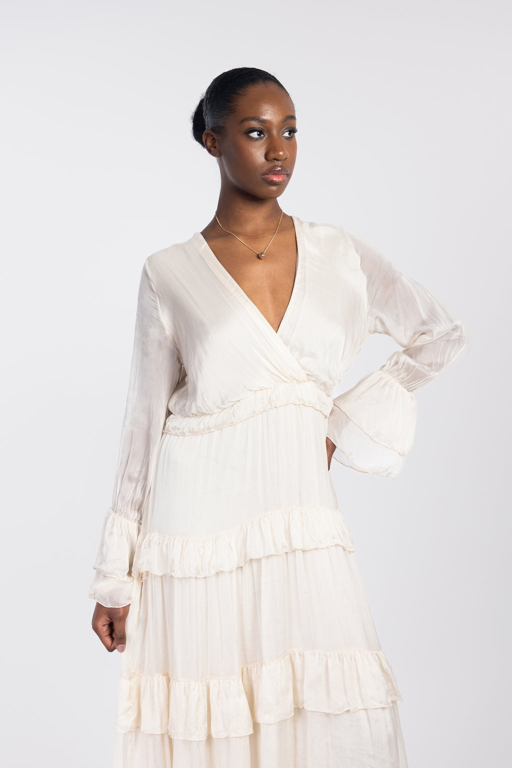 Flowy ruffled maxi dress