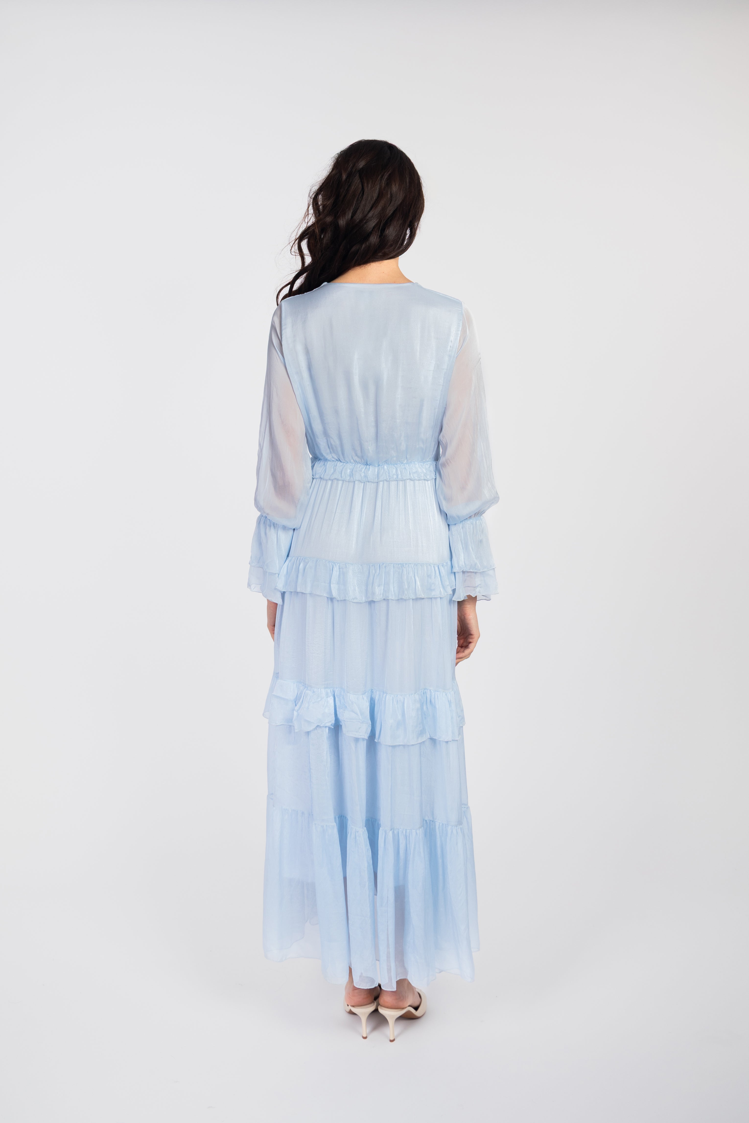 Flowy ruffled maxi dress