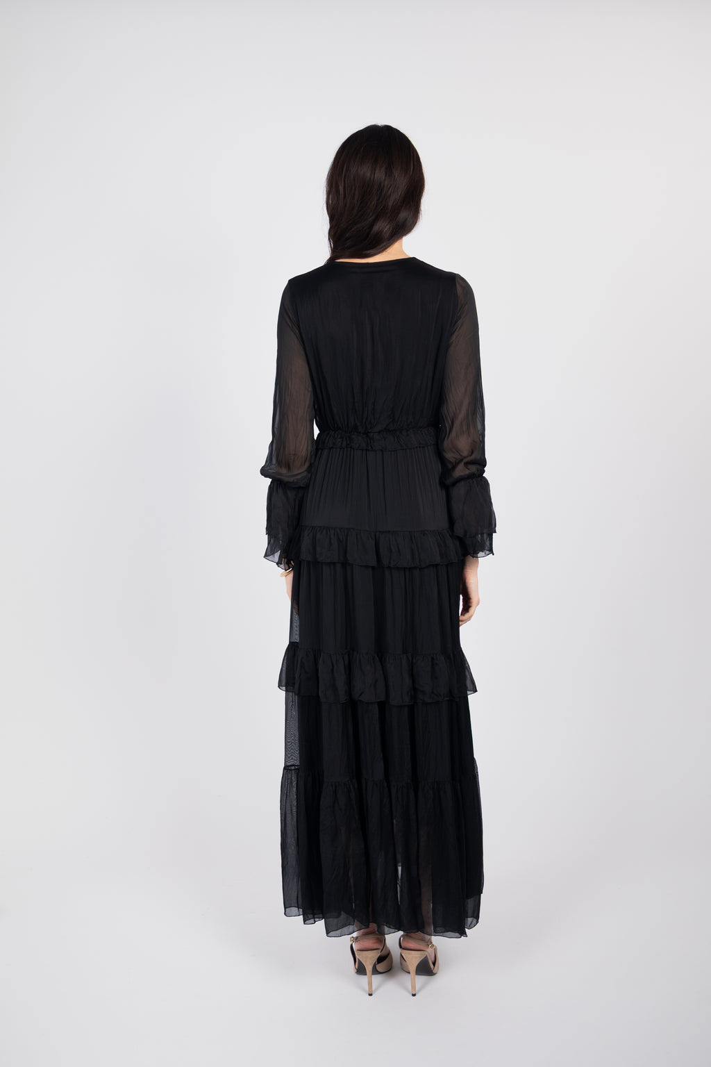 Flowy ruffled maxi dress