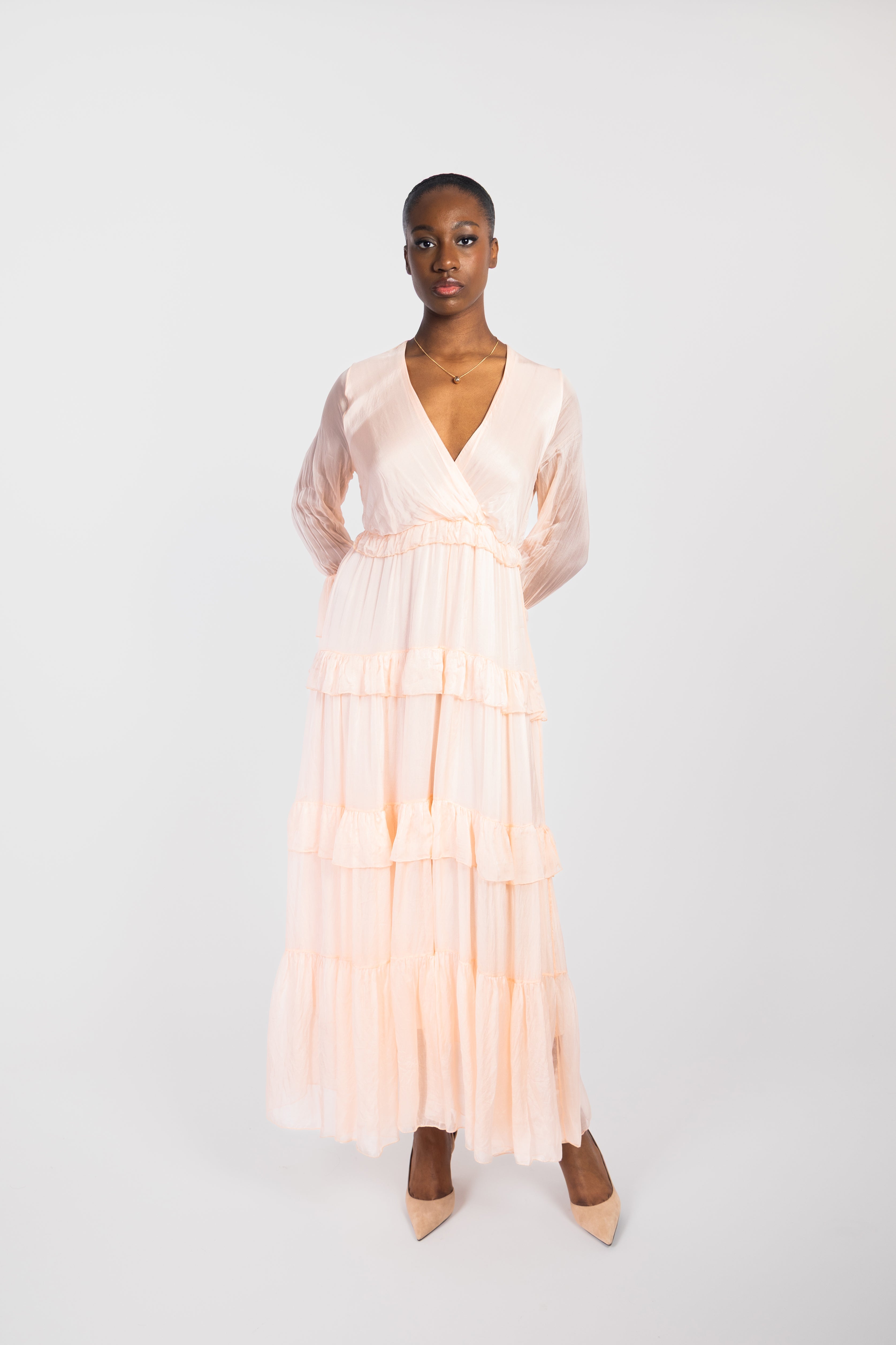 Flowy ruffled maxi dress