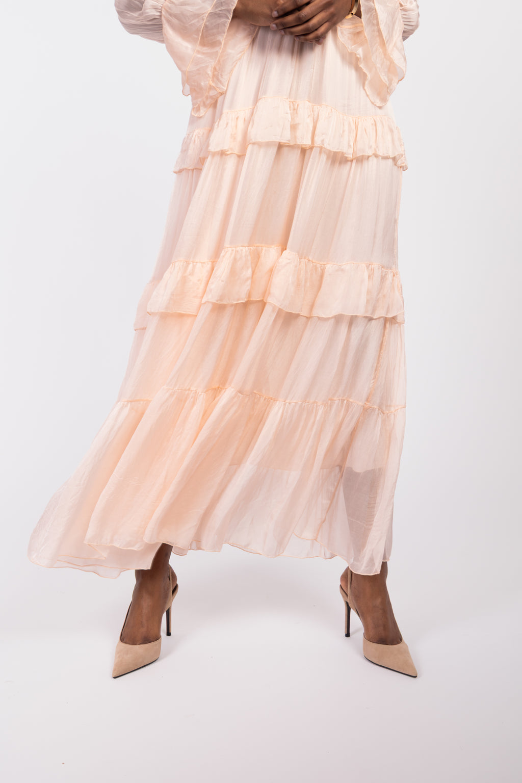Flowy ruffled maxi dress