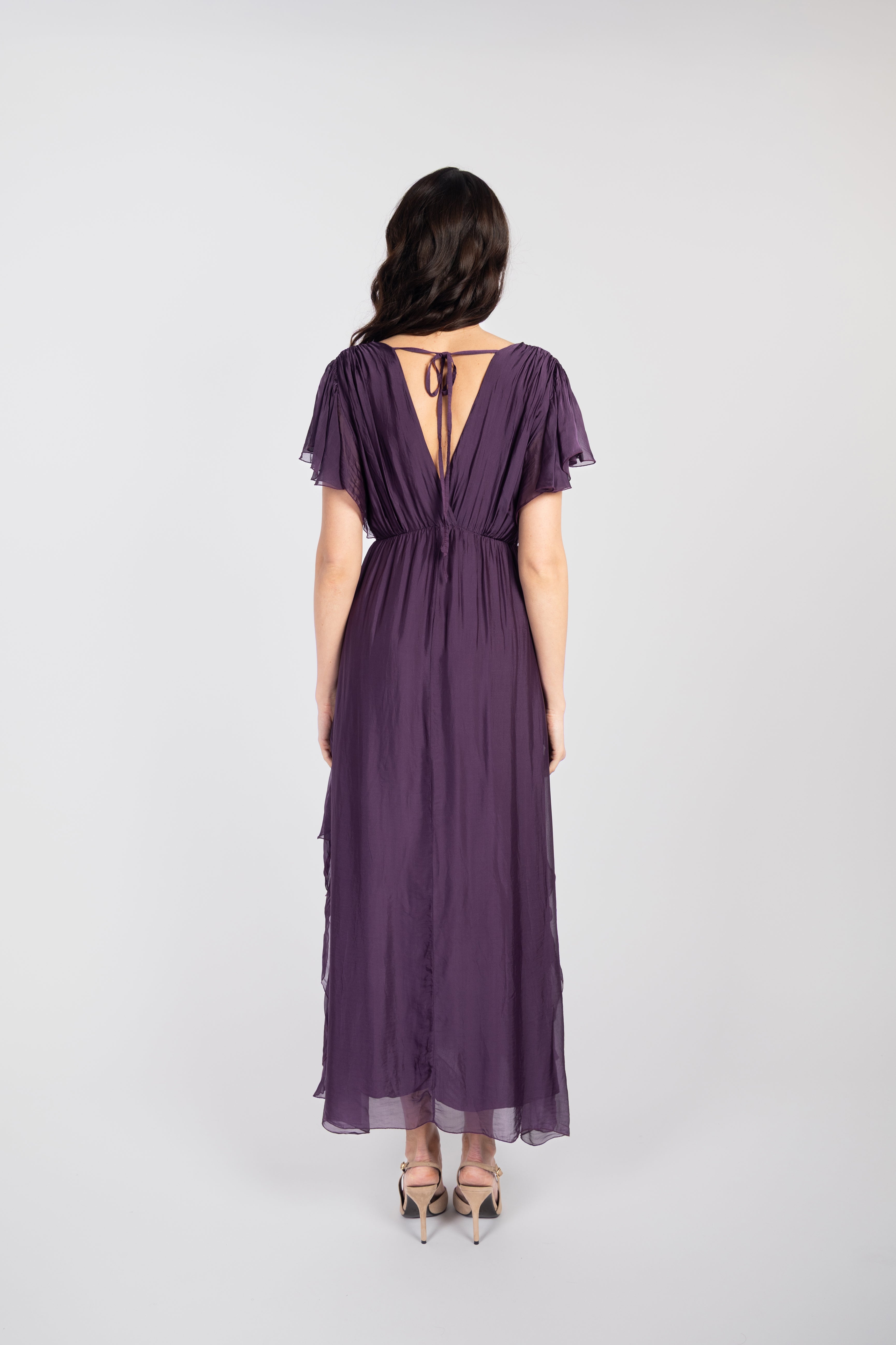 Flowing tiered maxi dress