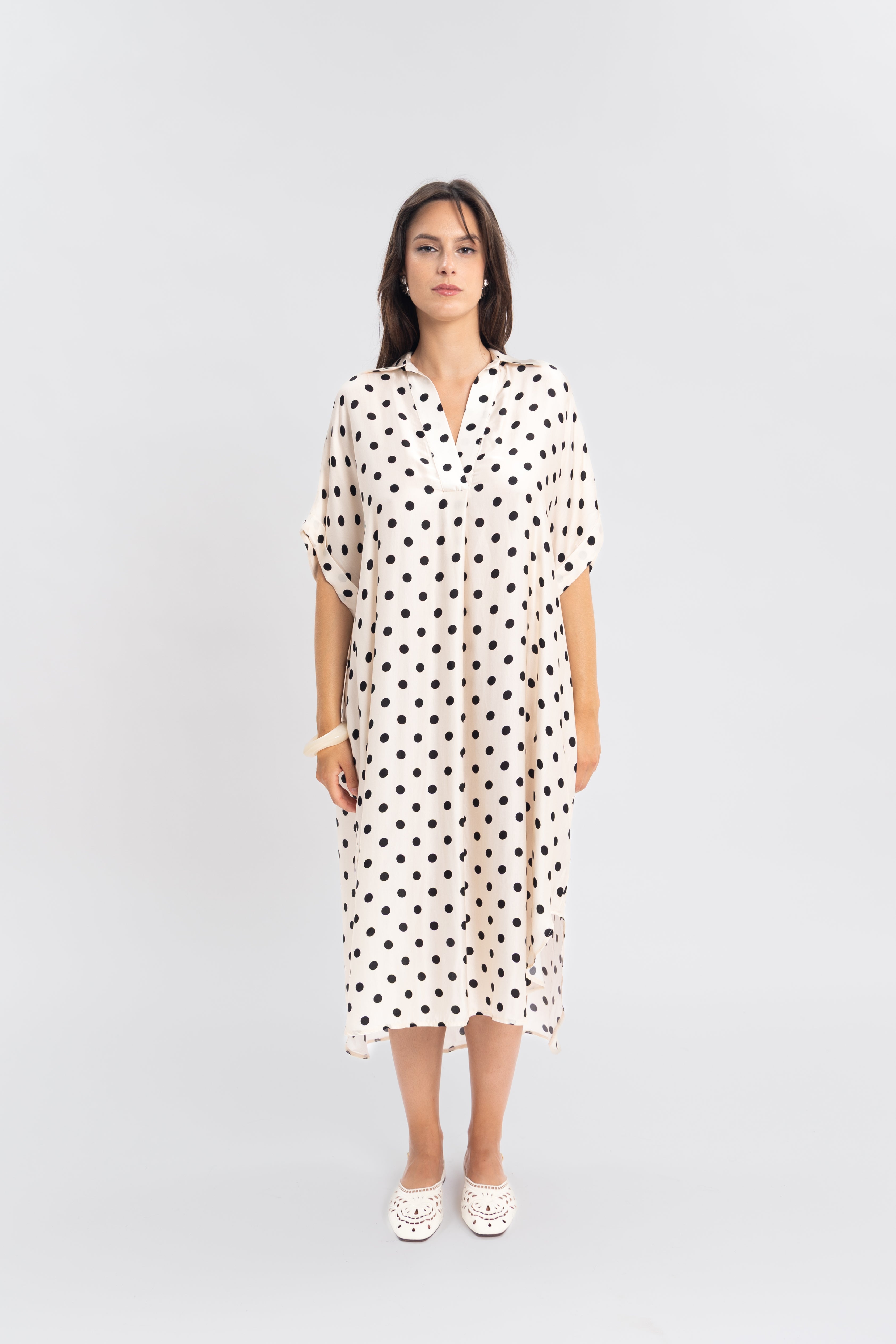 Robe chemise pois
