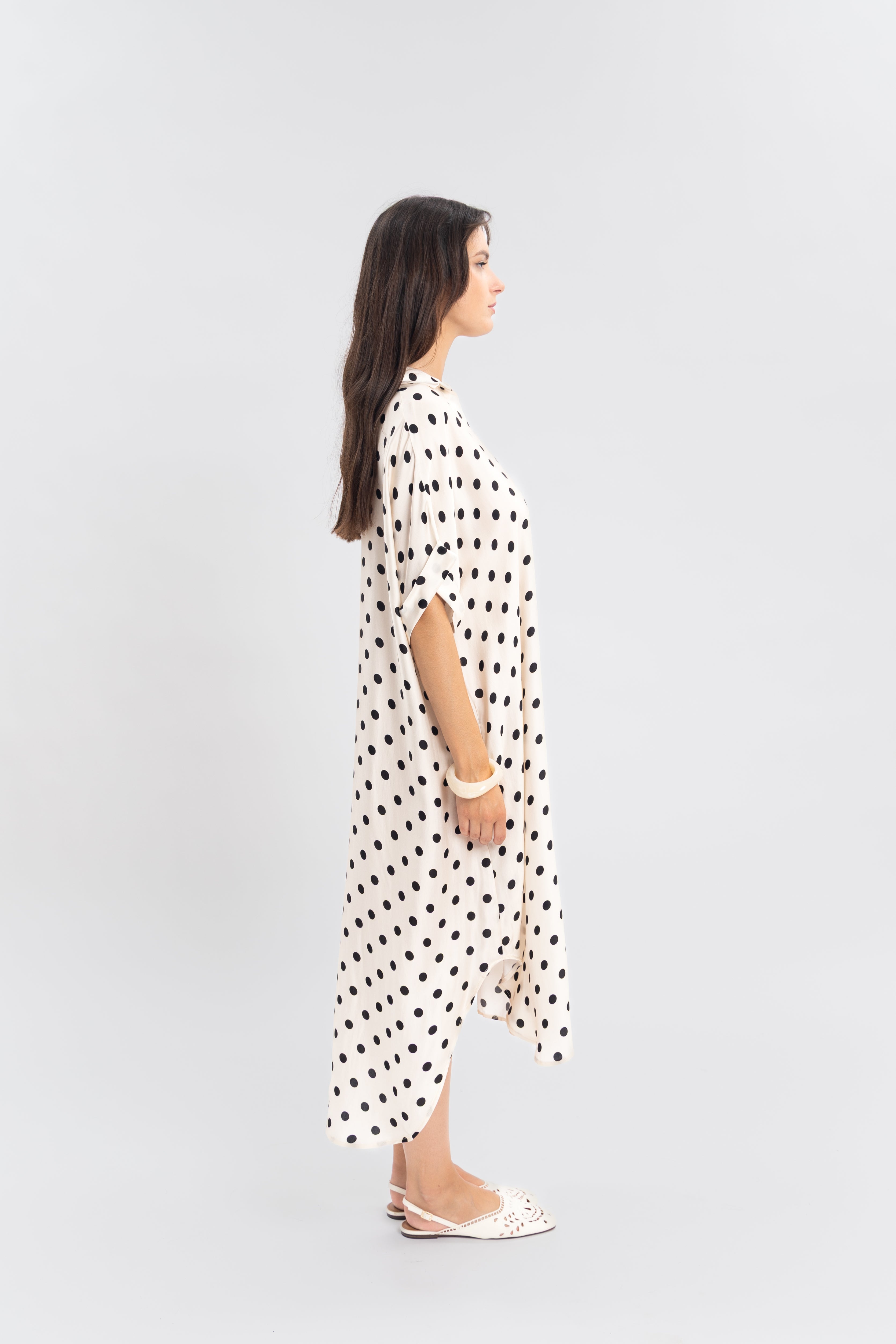 Robe chemise pois