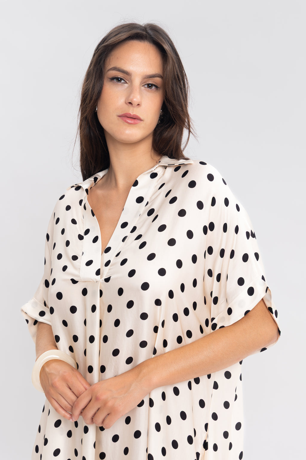 Robe chemise pois