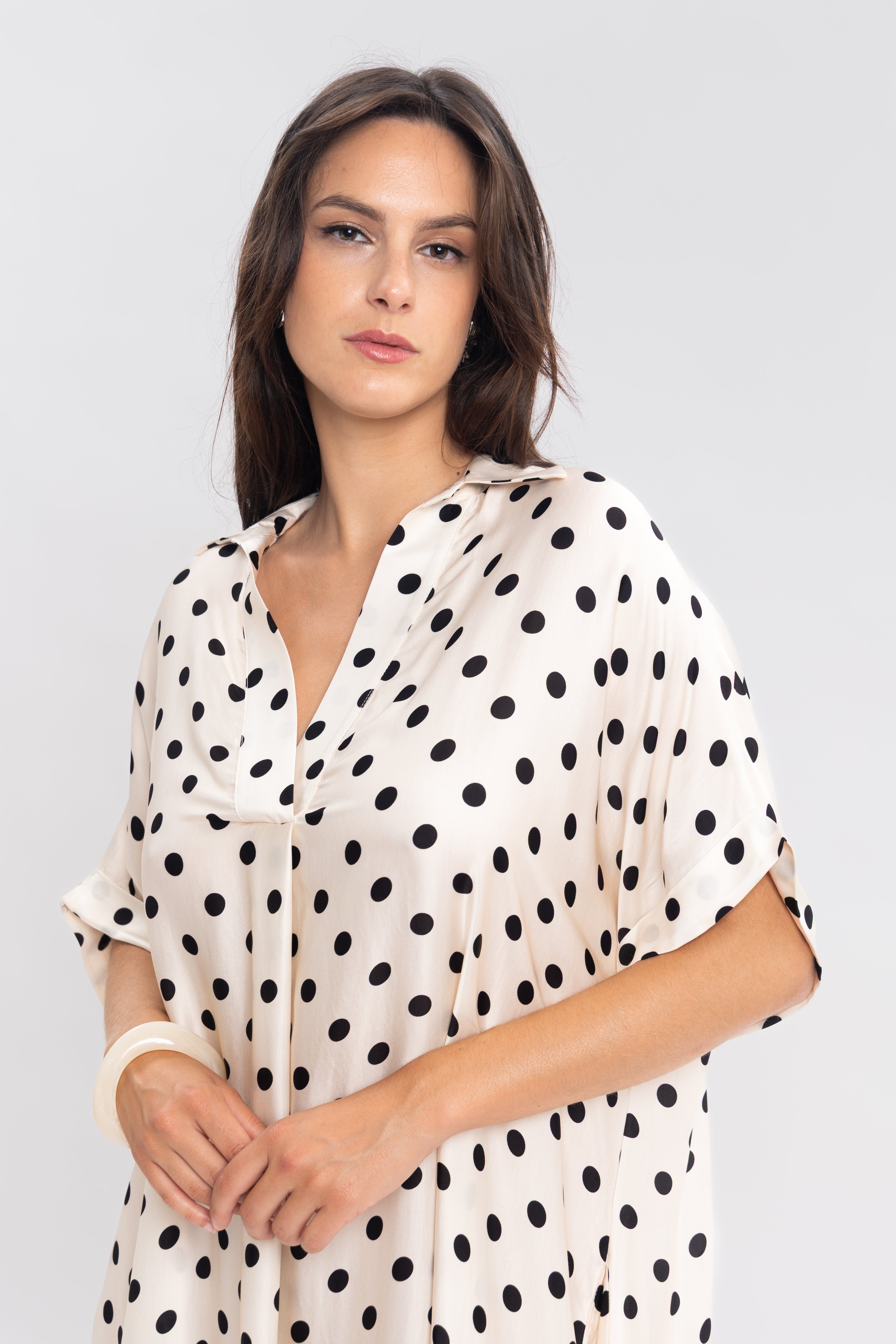 Robe chemise pois