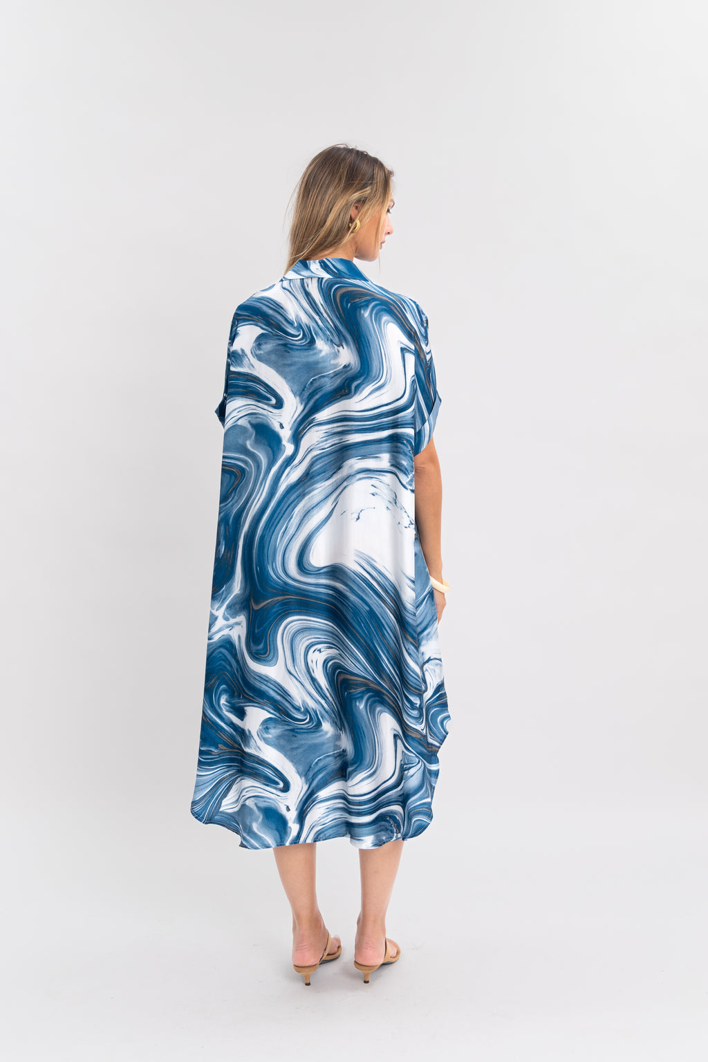 Robe marbrée
