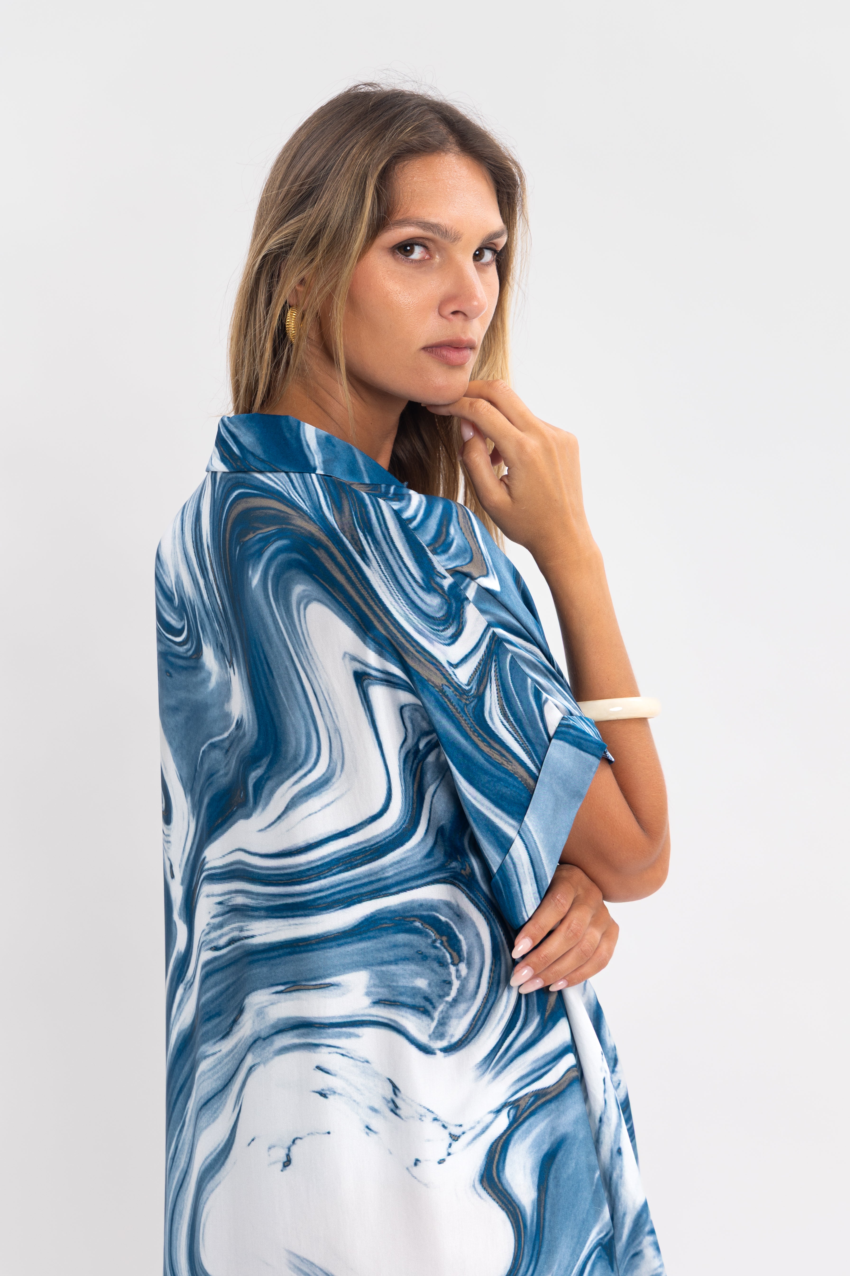 Robe marbrée