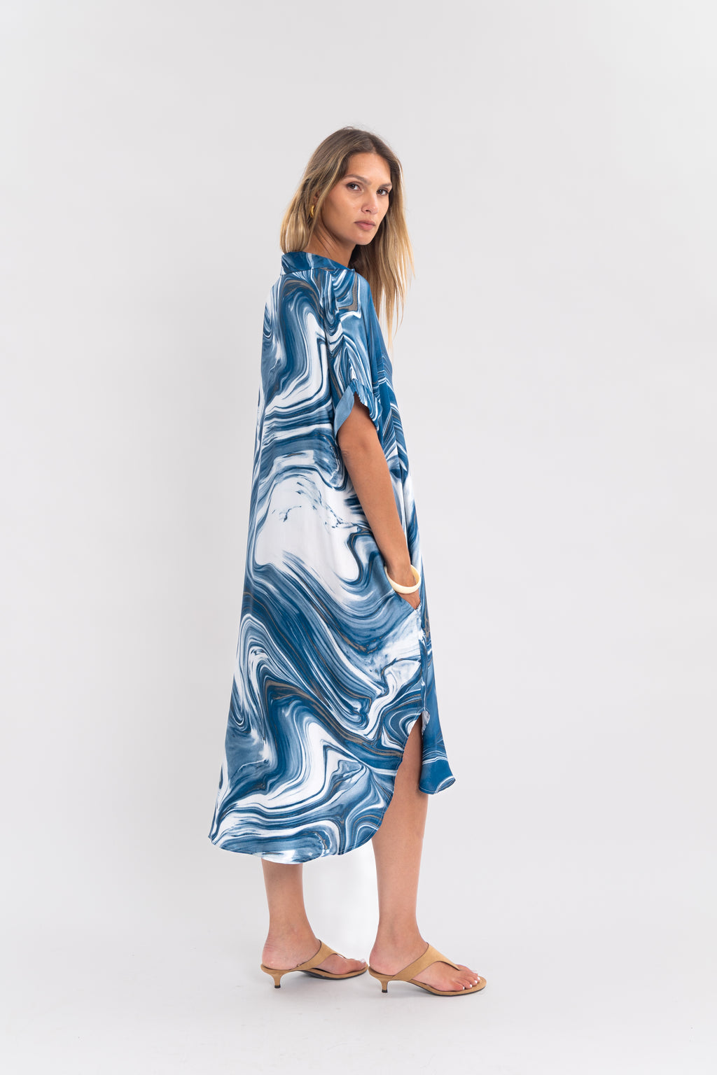 Robe marbrée