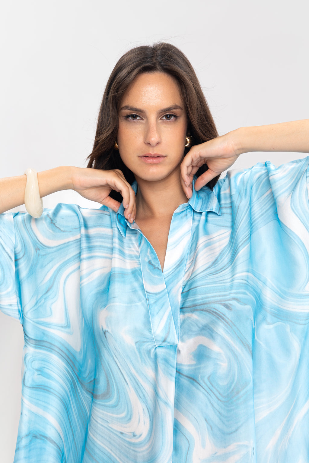 Robe marbrée