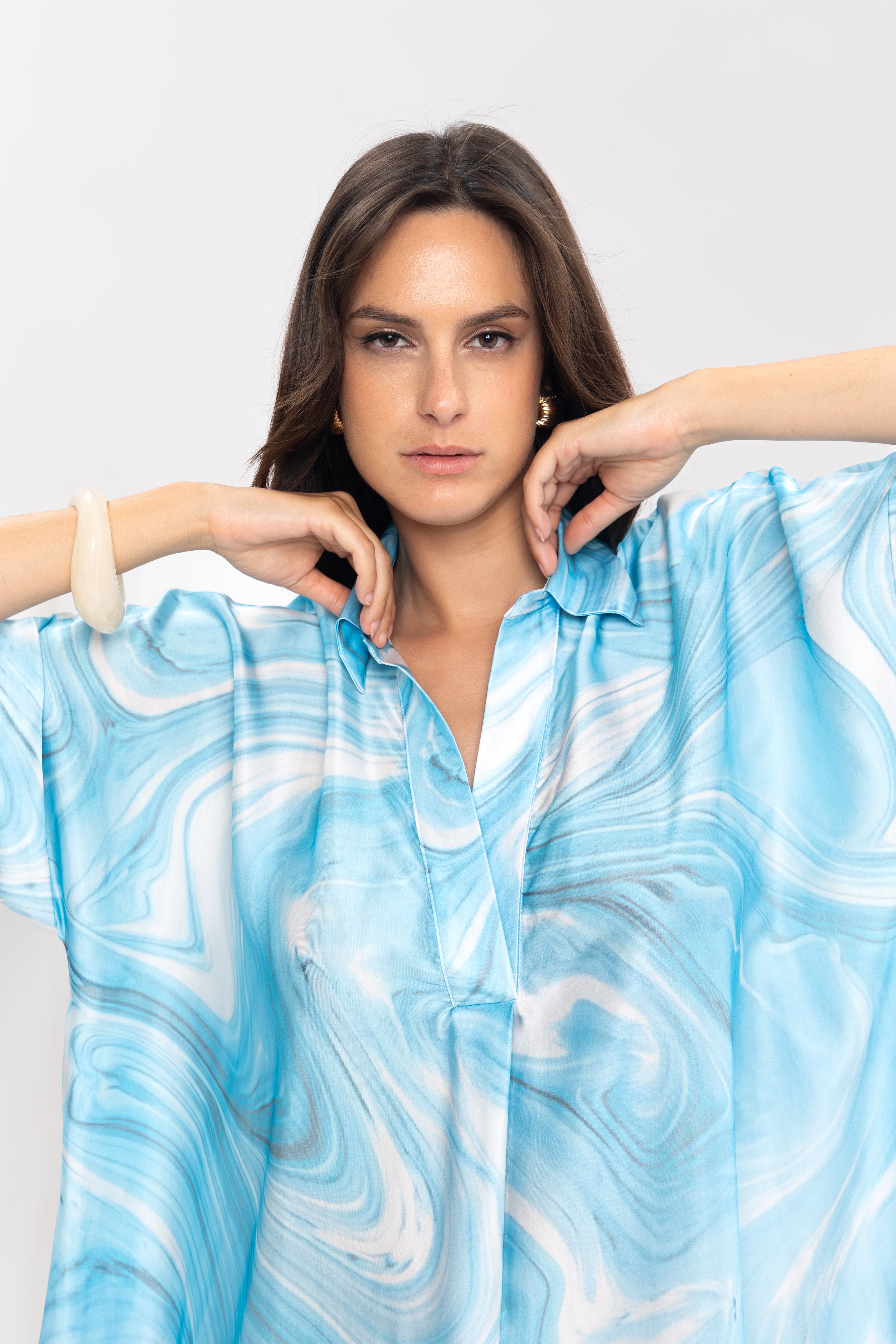 Robe marbrée