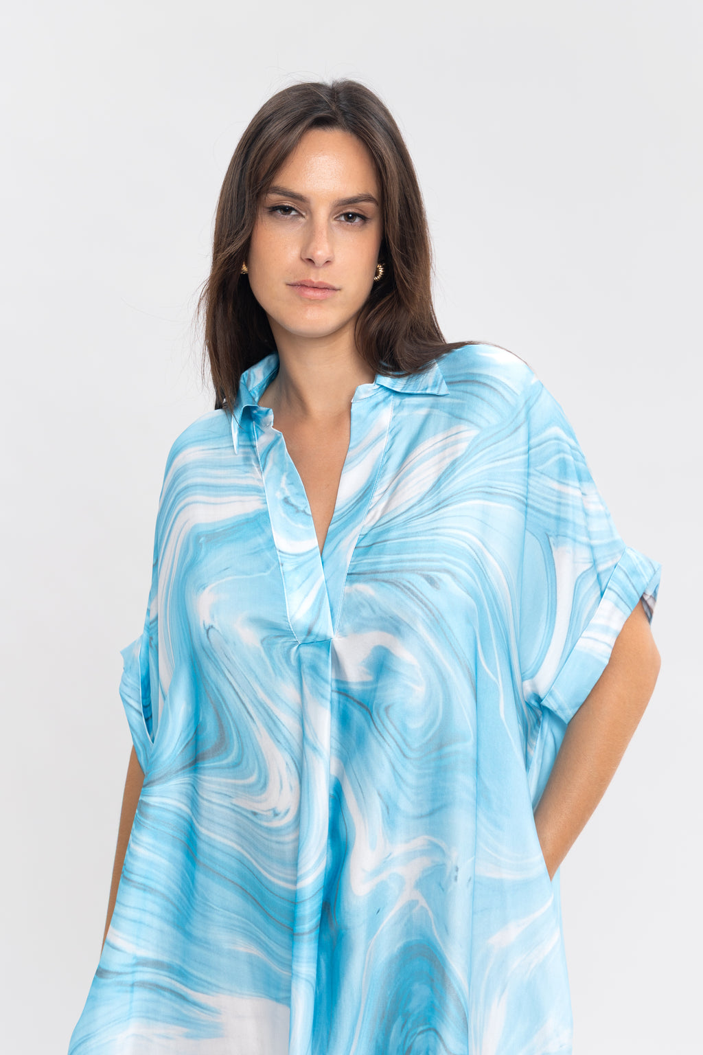 Robe marbrée